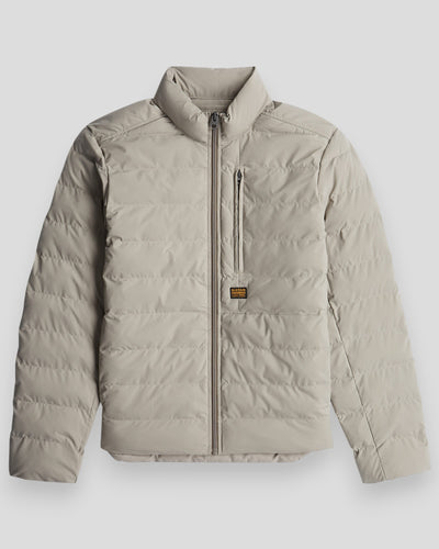 G-STAR RAW Foundation Liner JKT in Elephant Skin, stylish jacket with textured fabric and modern design, front view.