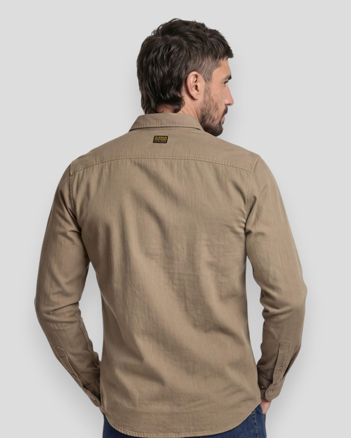 Marine Slim Shirt LS - Fossil GD