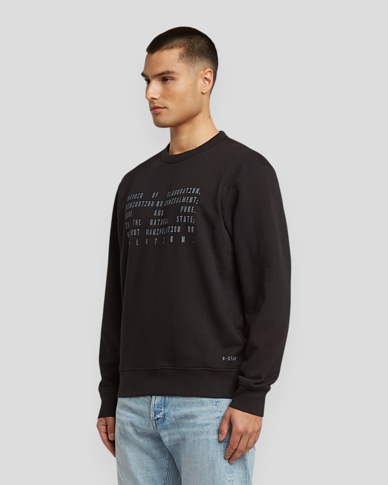 Text Graphic R Sweatshirt - DK Black