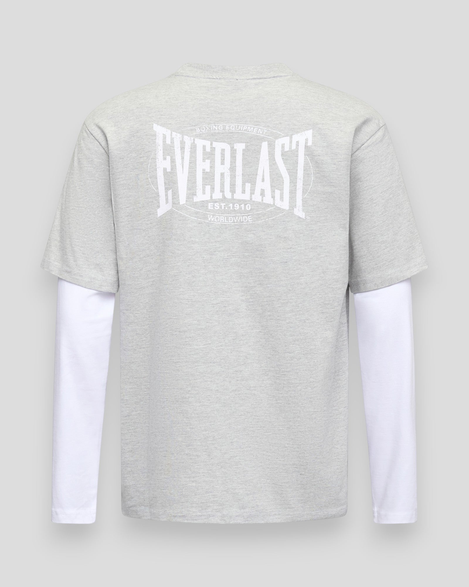 Layered Back Logo LS - Light Grey Melange