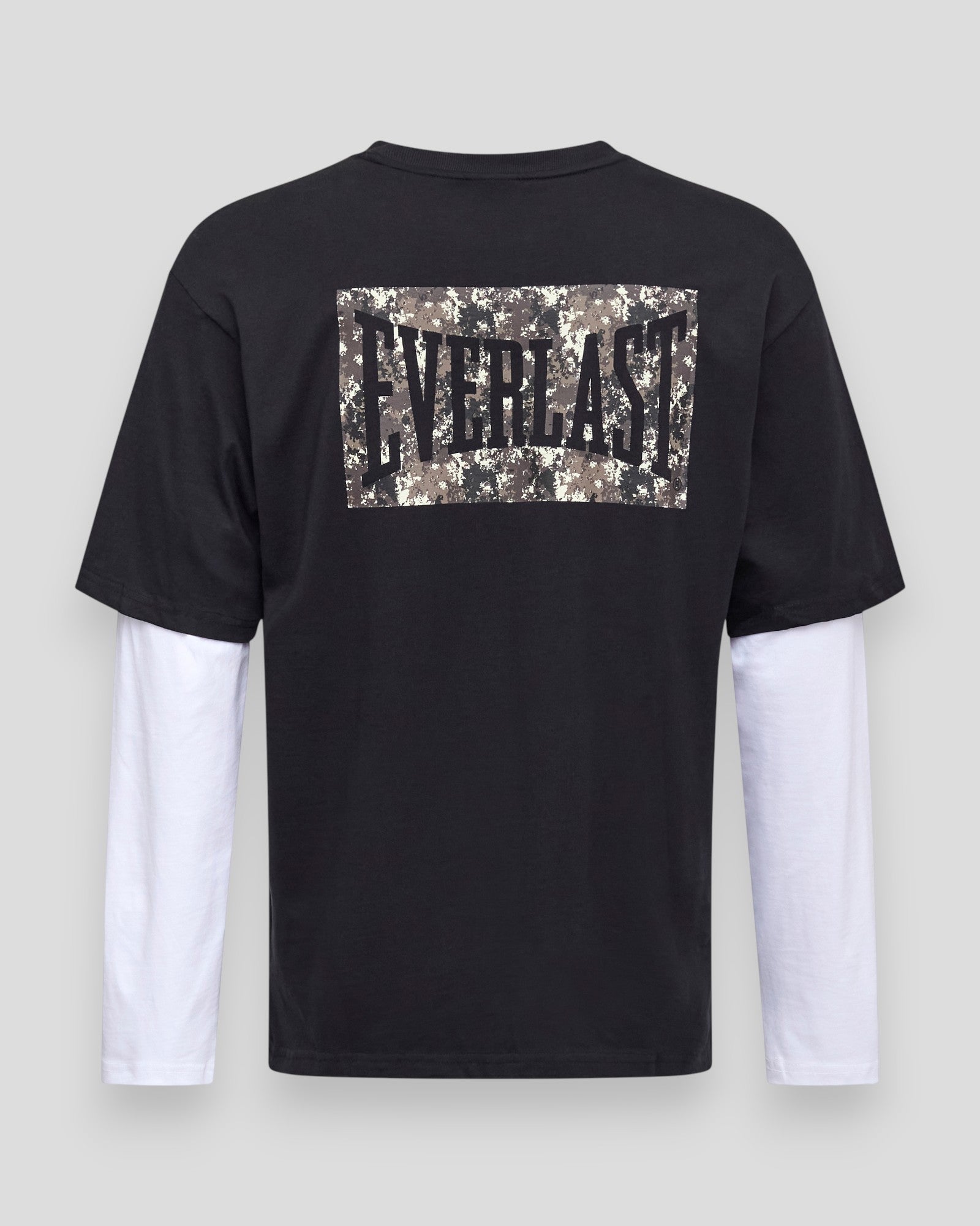 Layered Back Logo Camo LS - Black Beauty