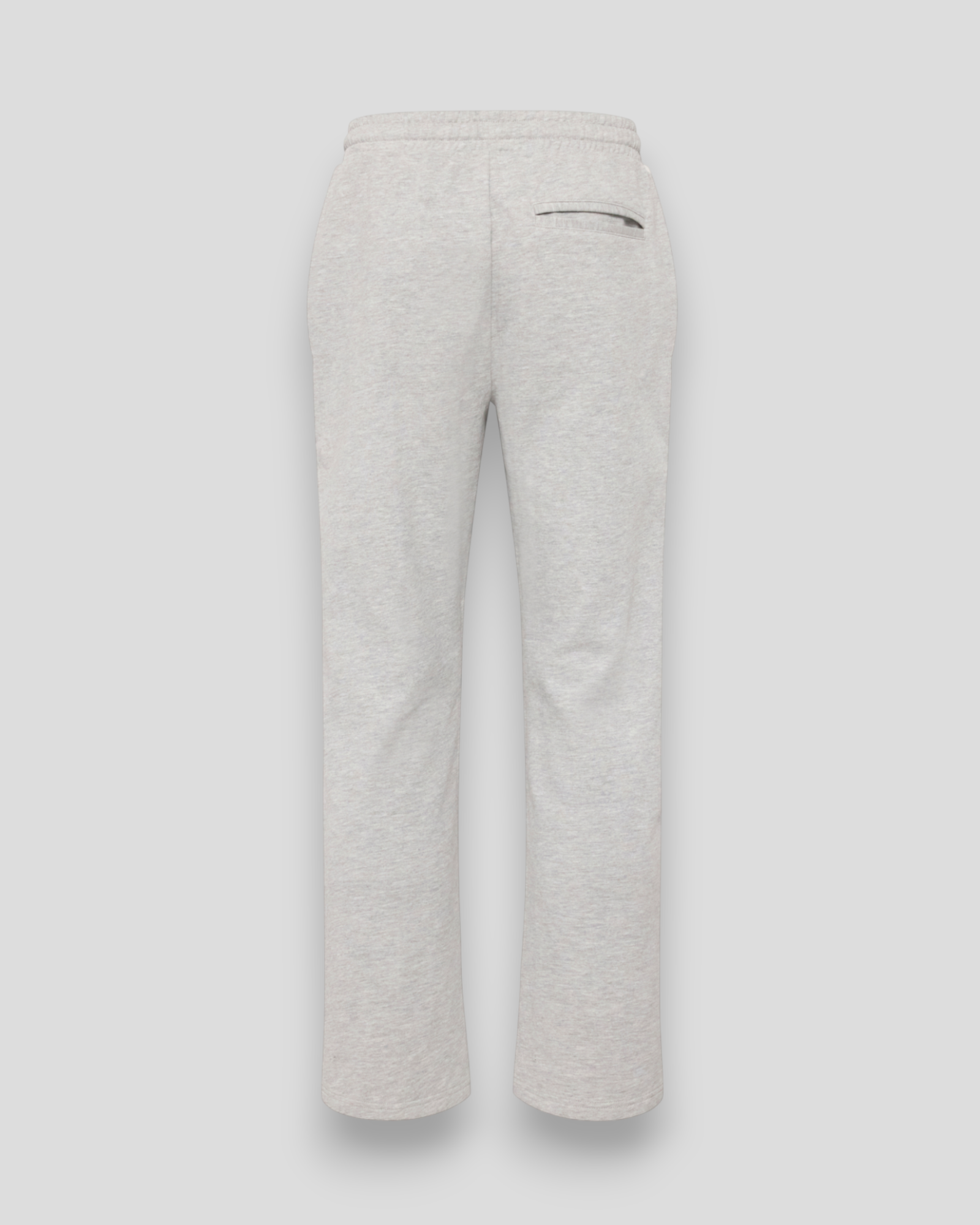 Straight Baggy Fit Sweat Pants - Light Grey Melange
