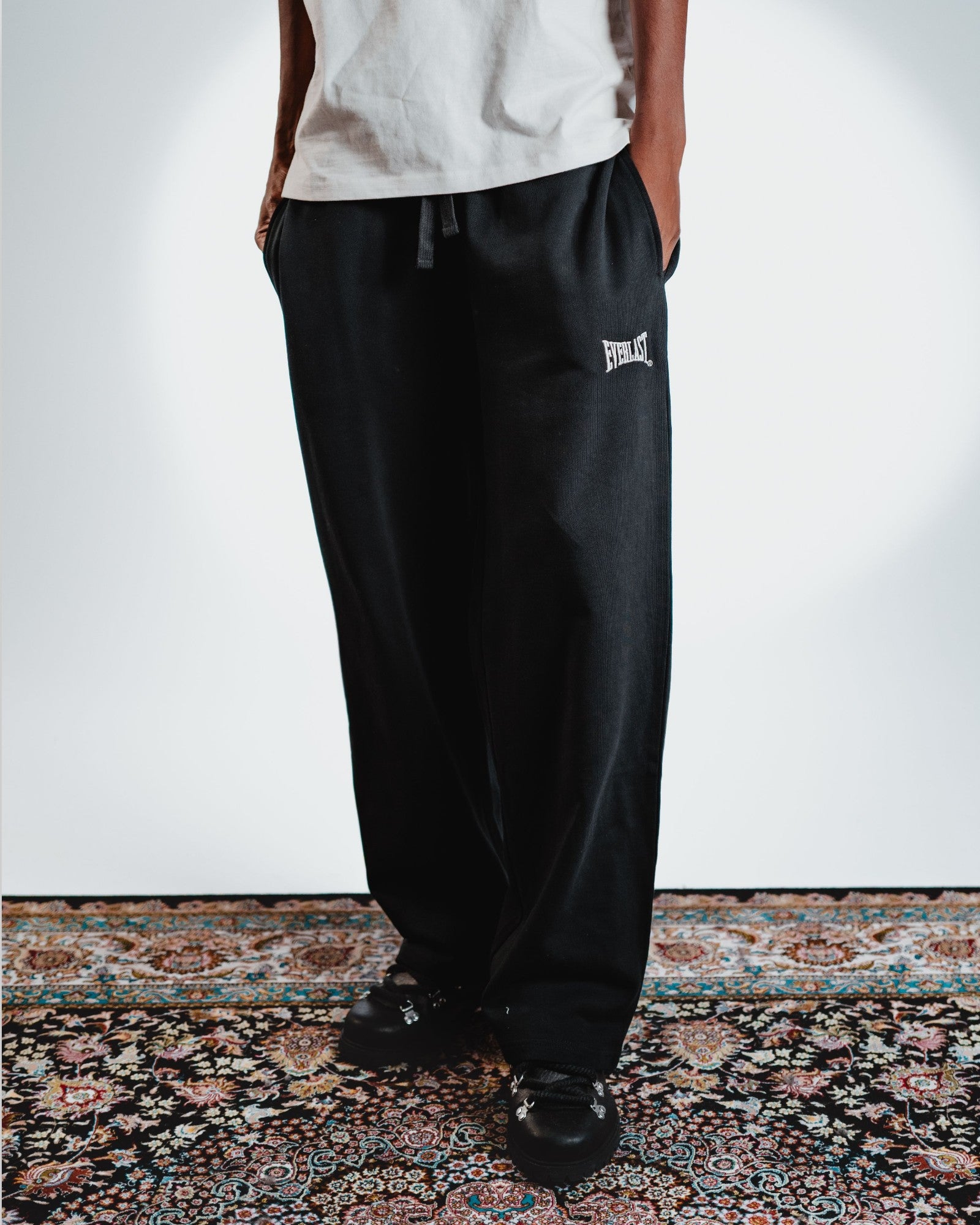Everlast Straight Baggy Fit Sweat Pants - Black Beauty