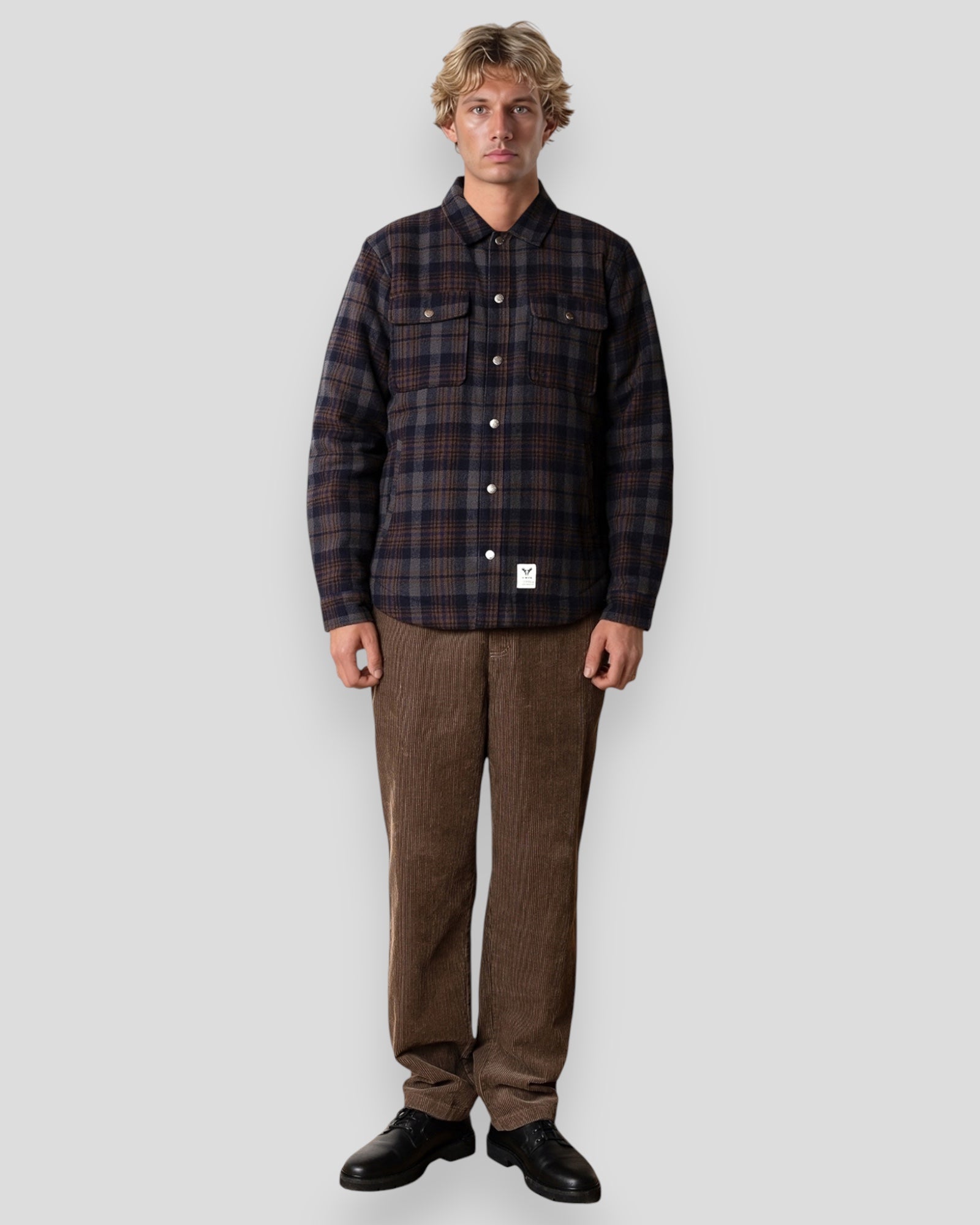 Gili Overshirt - Dark Navy/Grey Check