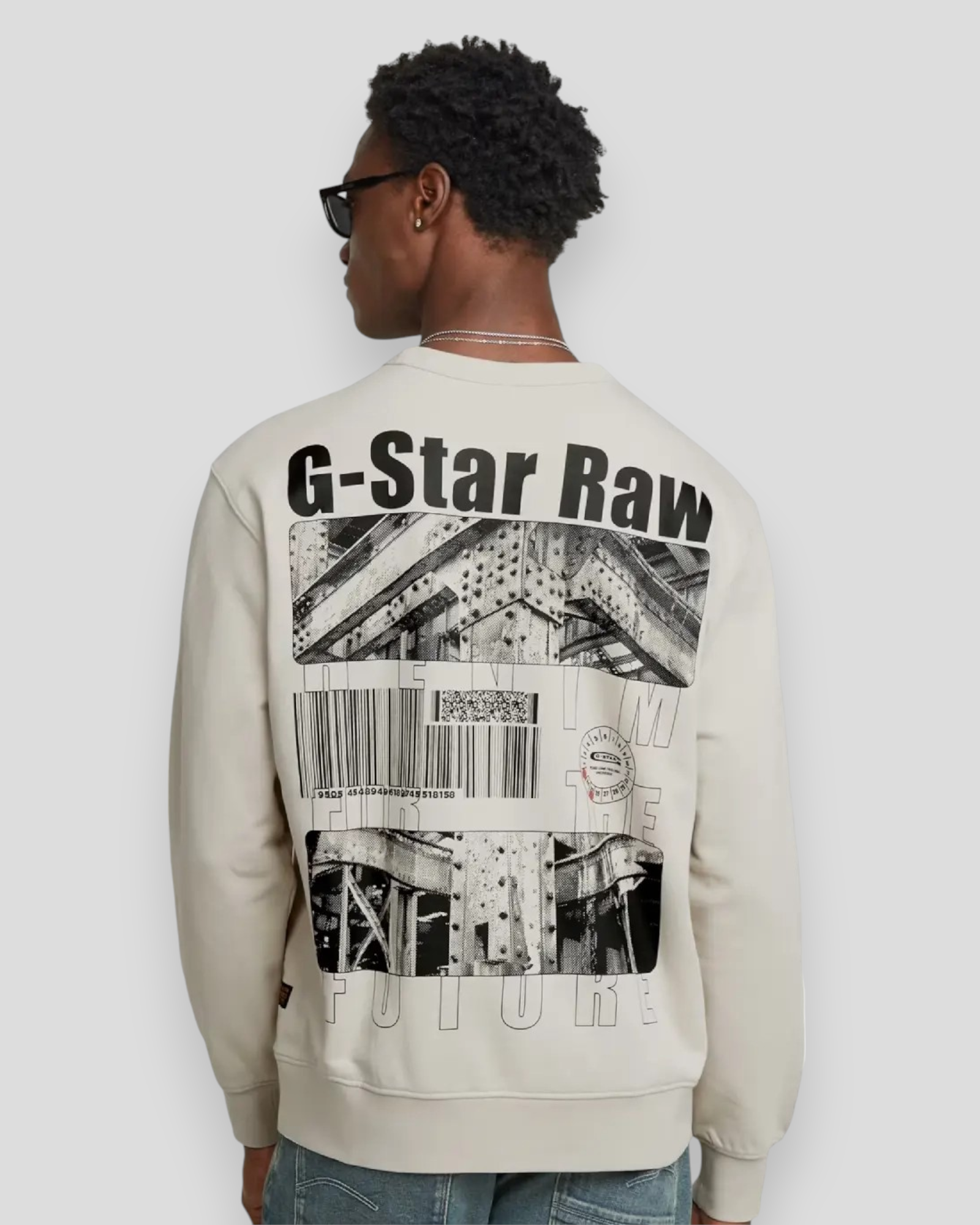 Substance Back GR Relaxed Sweatshirt - Whitebait