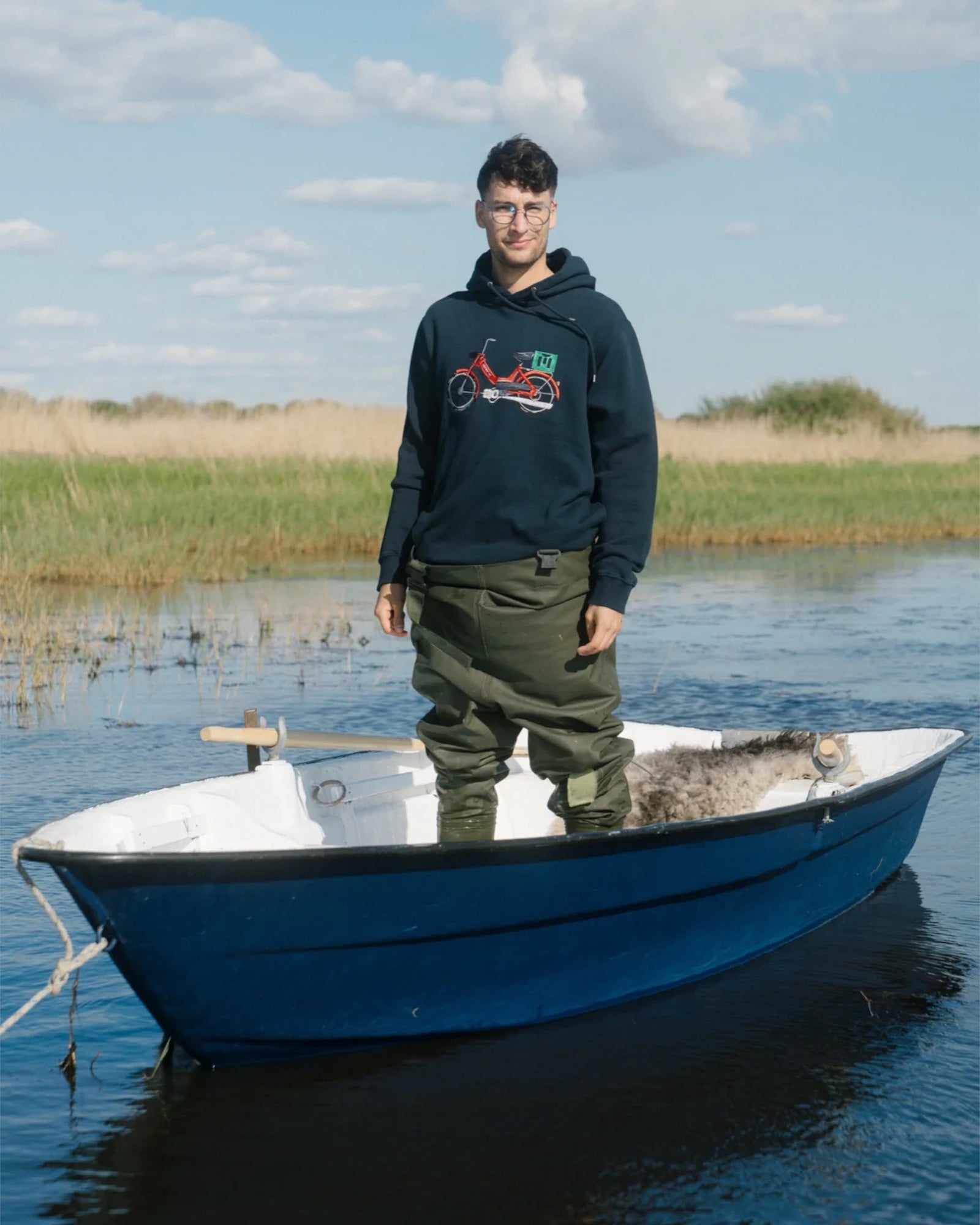 Red Maxi Hoodie - Blueberry