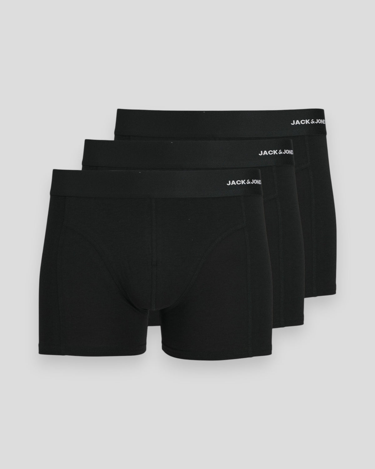 Jack & Jones Basic Bamboo trunks i sort, 3-pak undertøyoser med elastisk linning