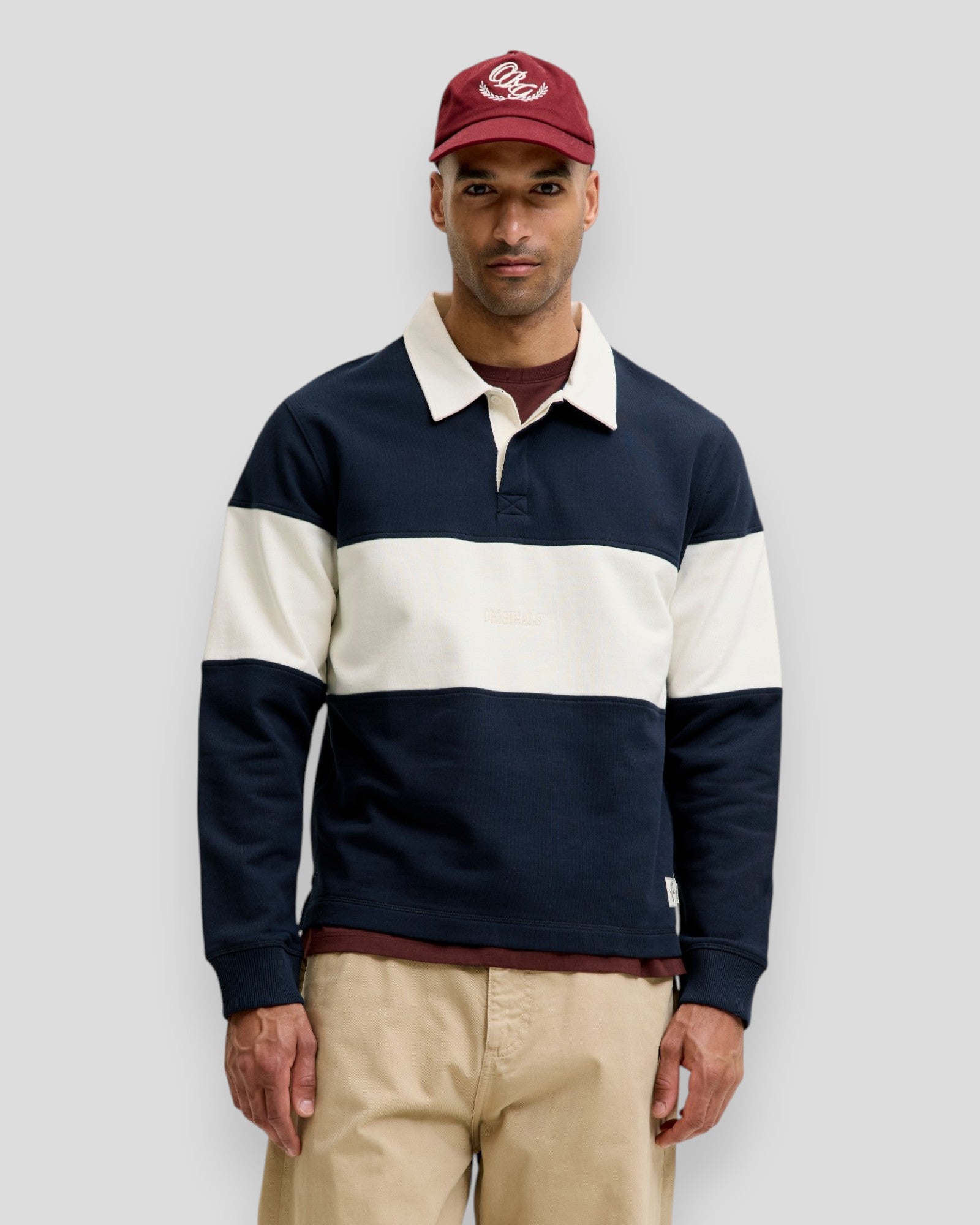 Frederiksberg Blocking Sweat Polo - Sky Captain