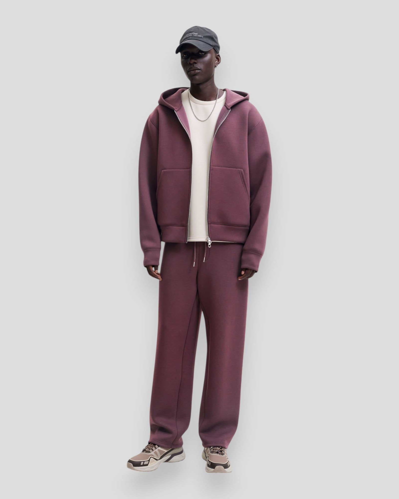 Legacy Sweat Scuba Zip Hoodie - Fudge