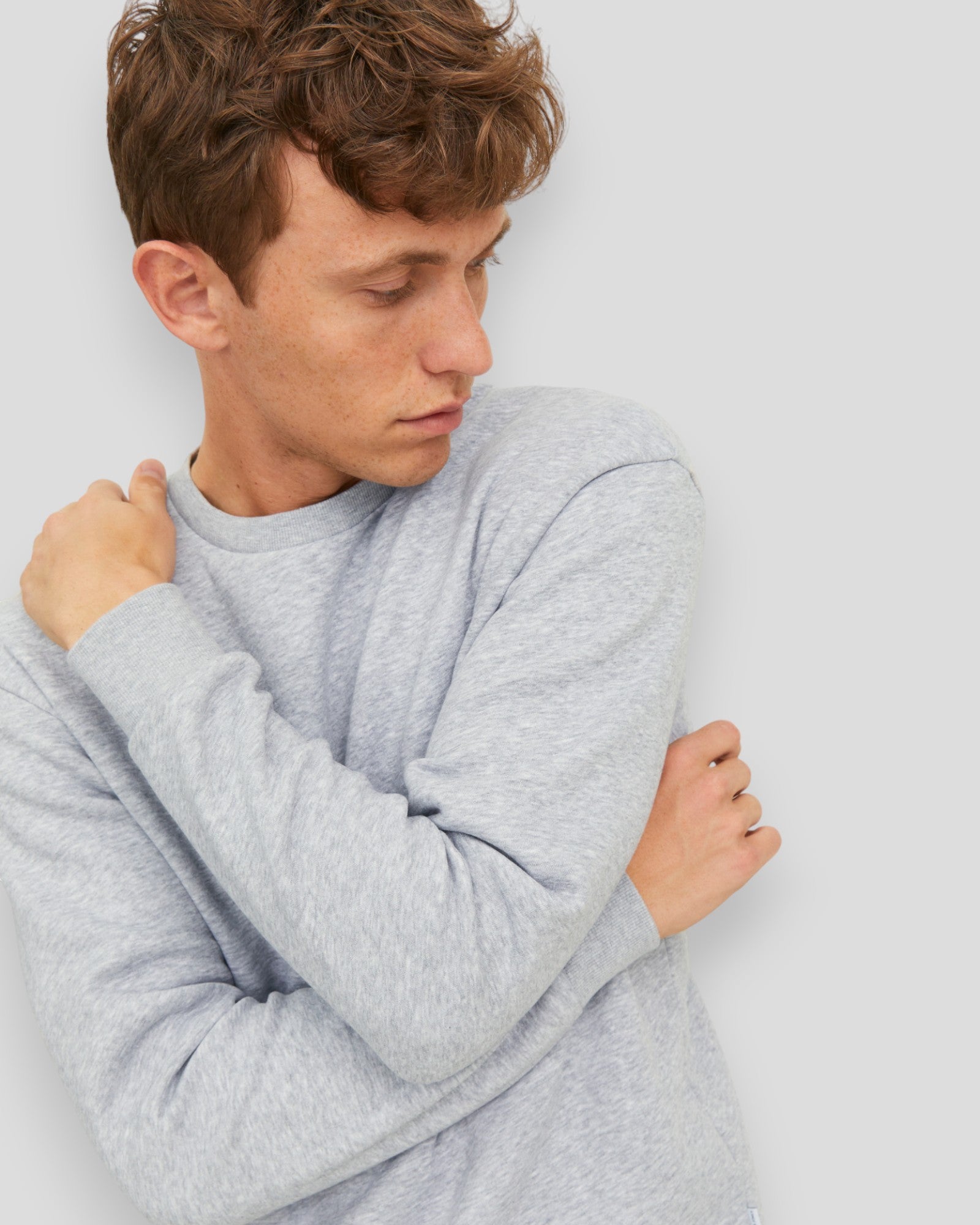 Bradley Sweat Crew - Light Grey Melange