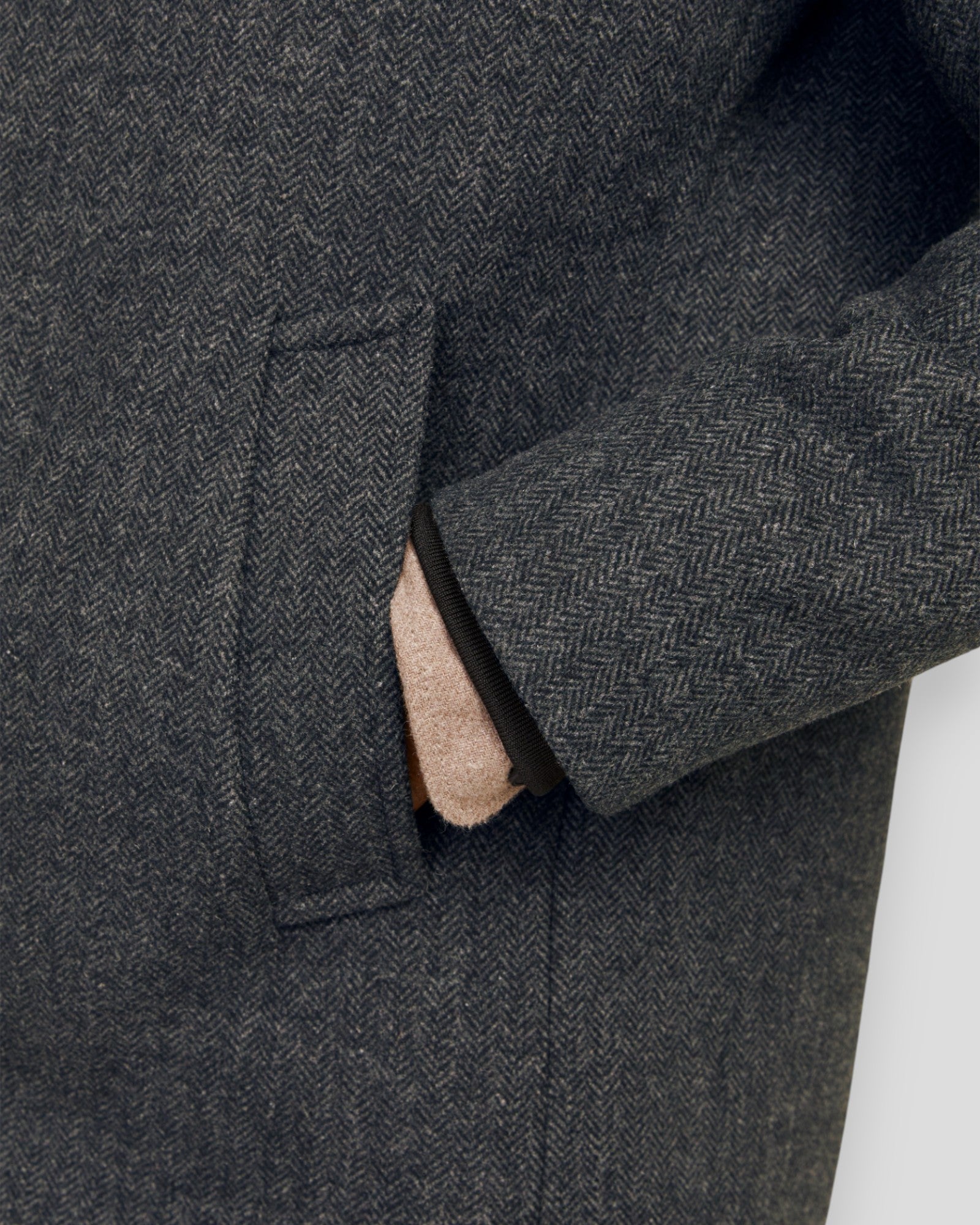 Harrison Wool Blend Jacket - Dark Grey Melange