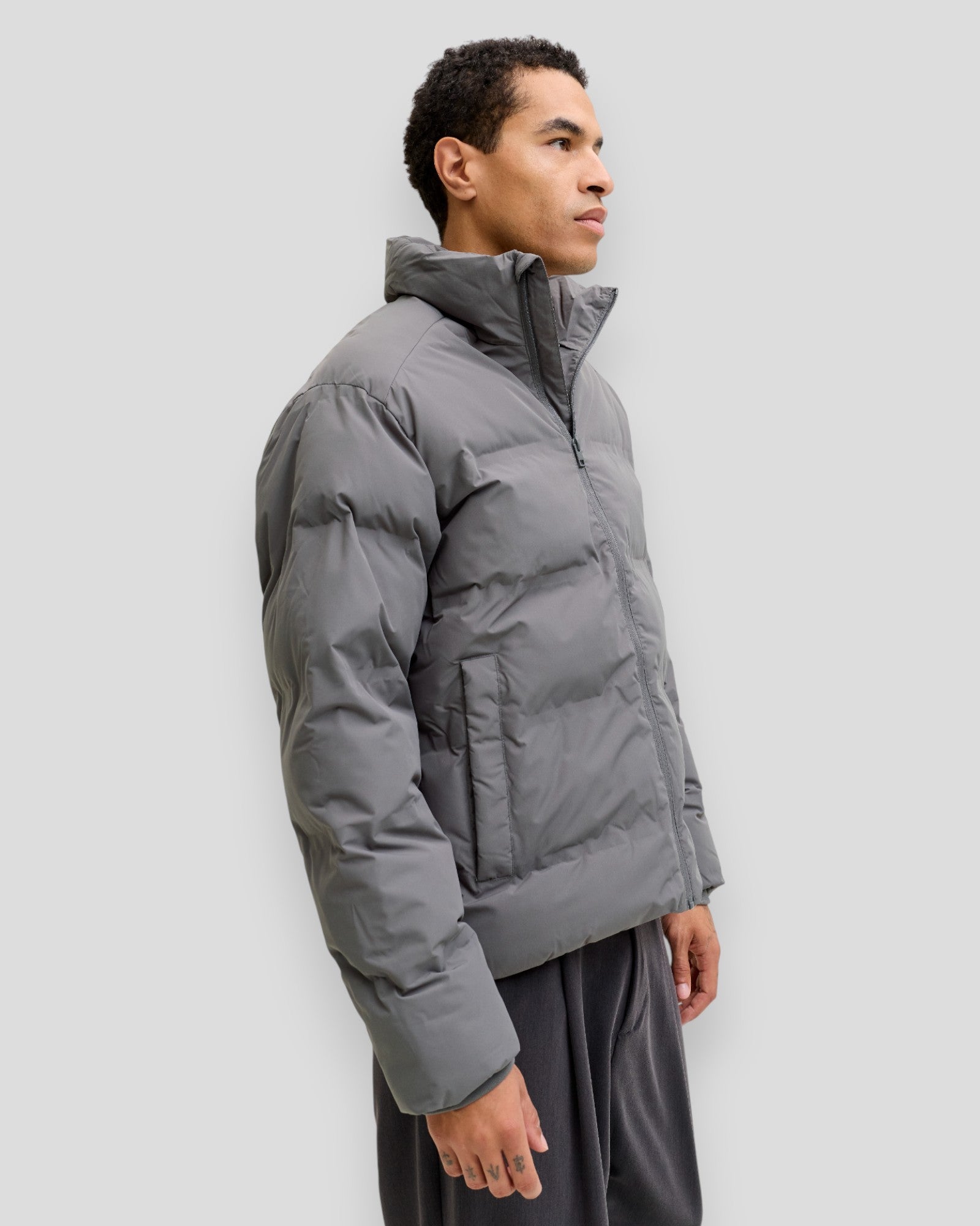 Soho Puffer Collar Jacket - Castlerock