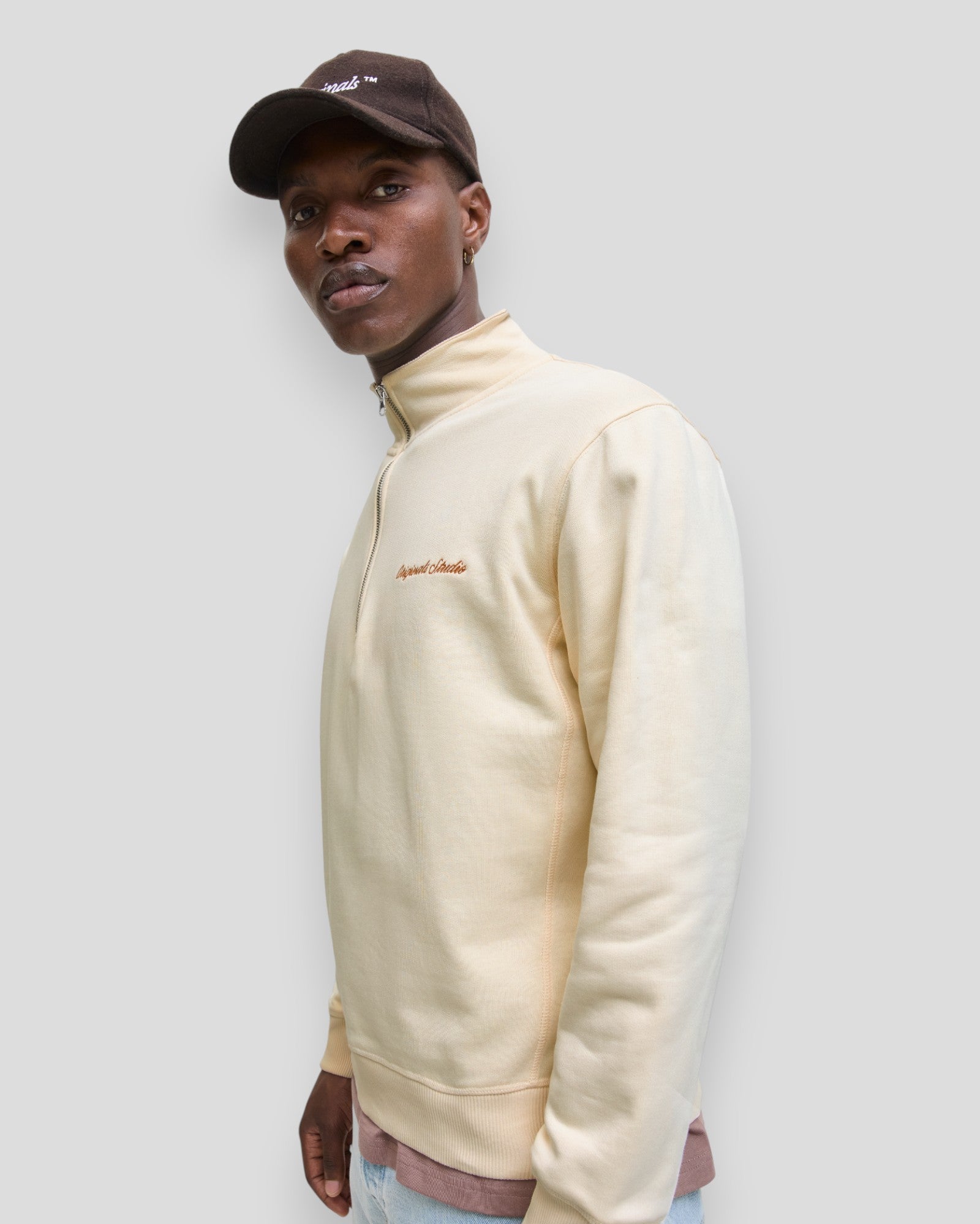 Norrebro EMB Sweat High Neck - Antique White