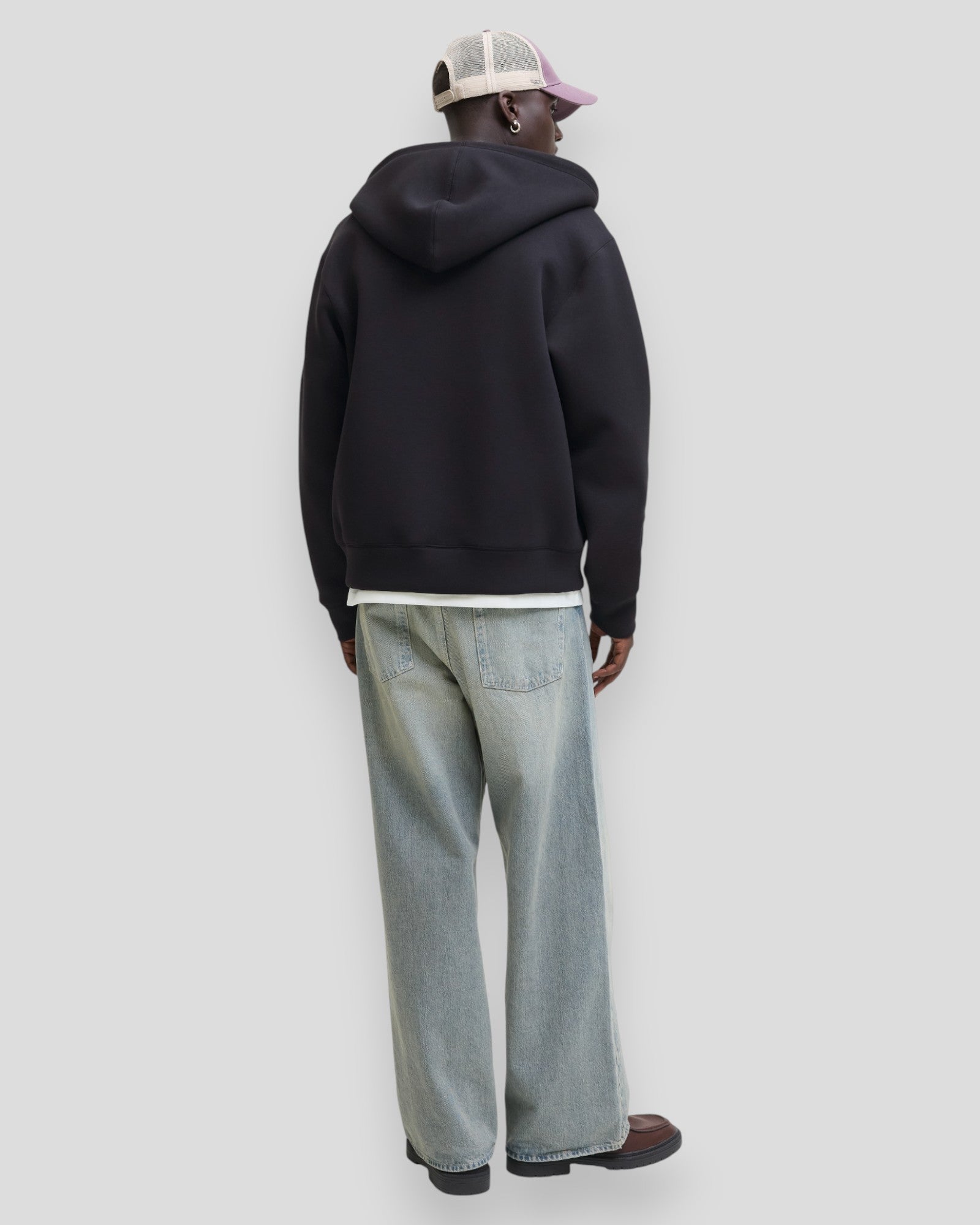 Cover Scuba Sweat Zip Hoodie - Black