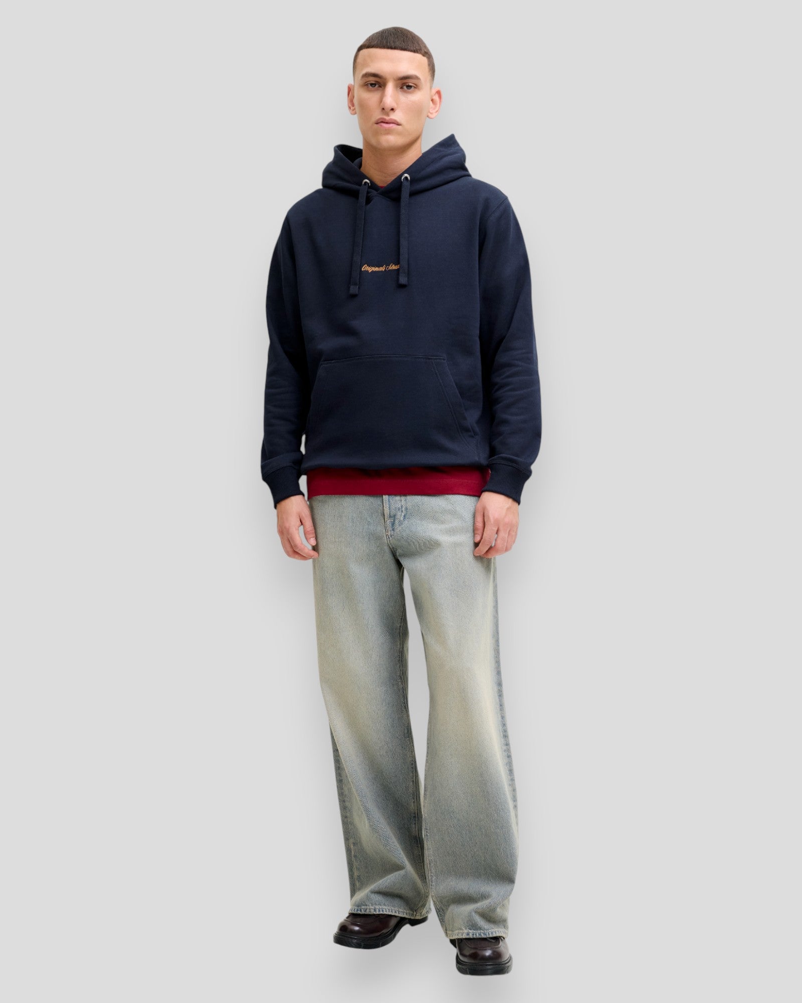 Norrebro EMB Sweat Hoodie - Sky Captain