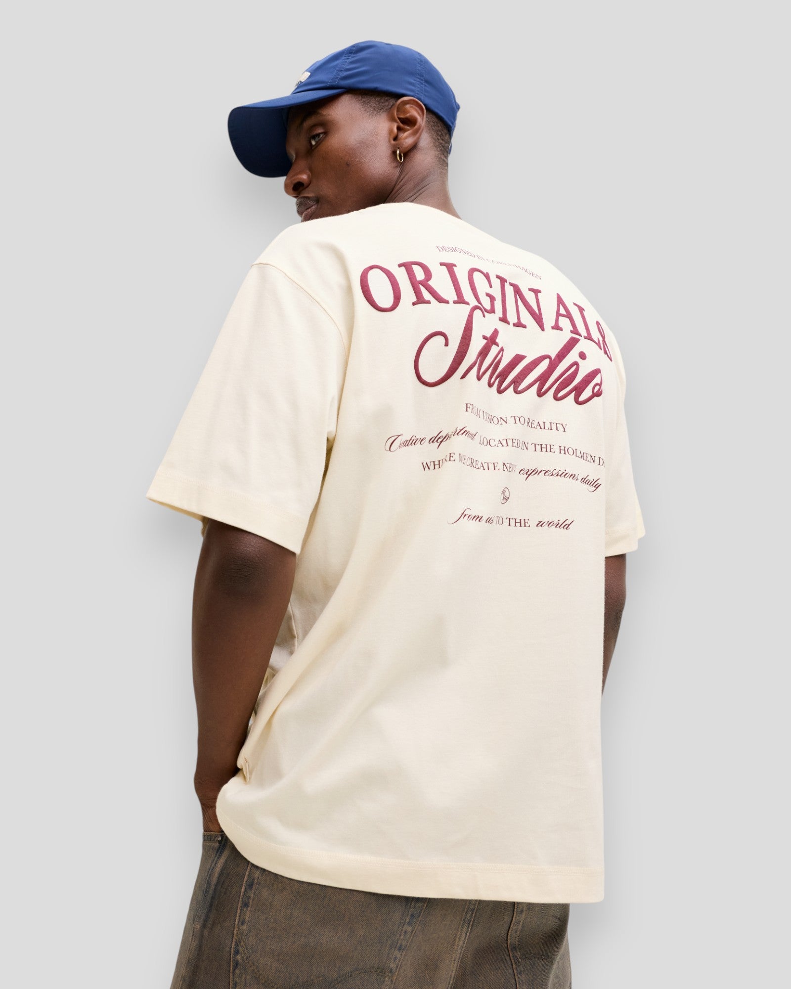 Norrebro Typo Tee SS Crew Neck Tee - Antique White