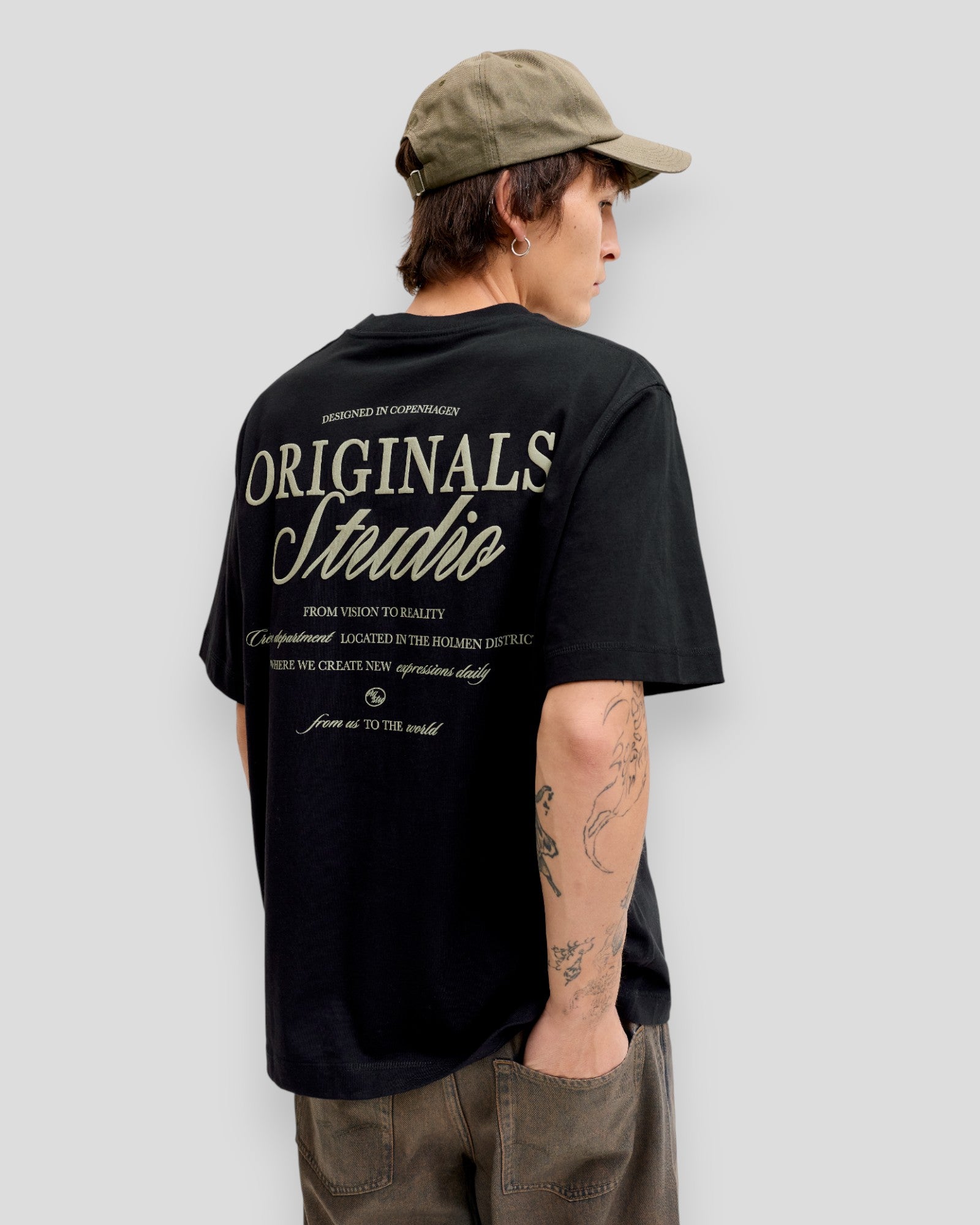 Norrebro Typo Tee SS Crew Neck Tee - Black