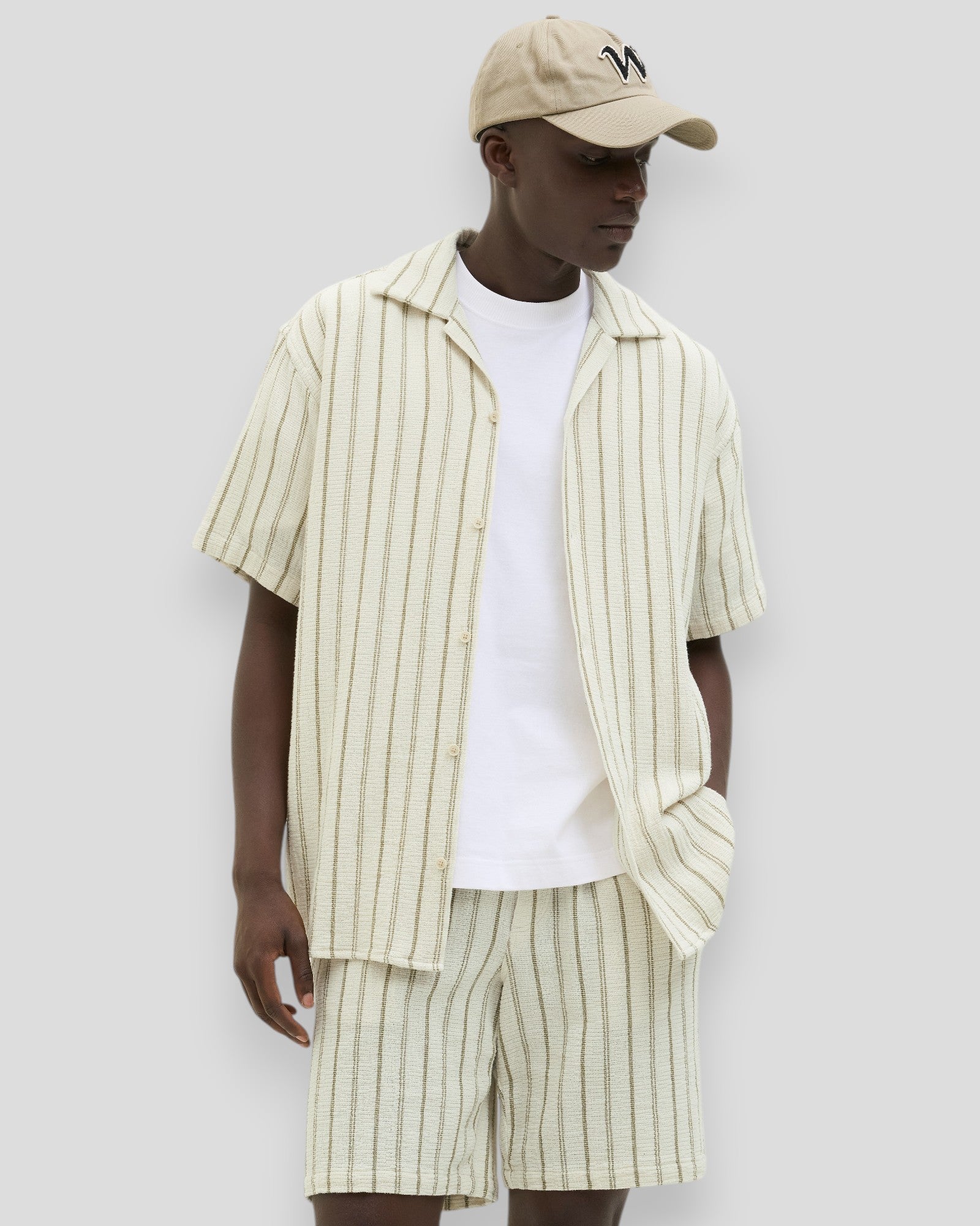 Coba Stripe Resort Shirt SS - Cedar
