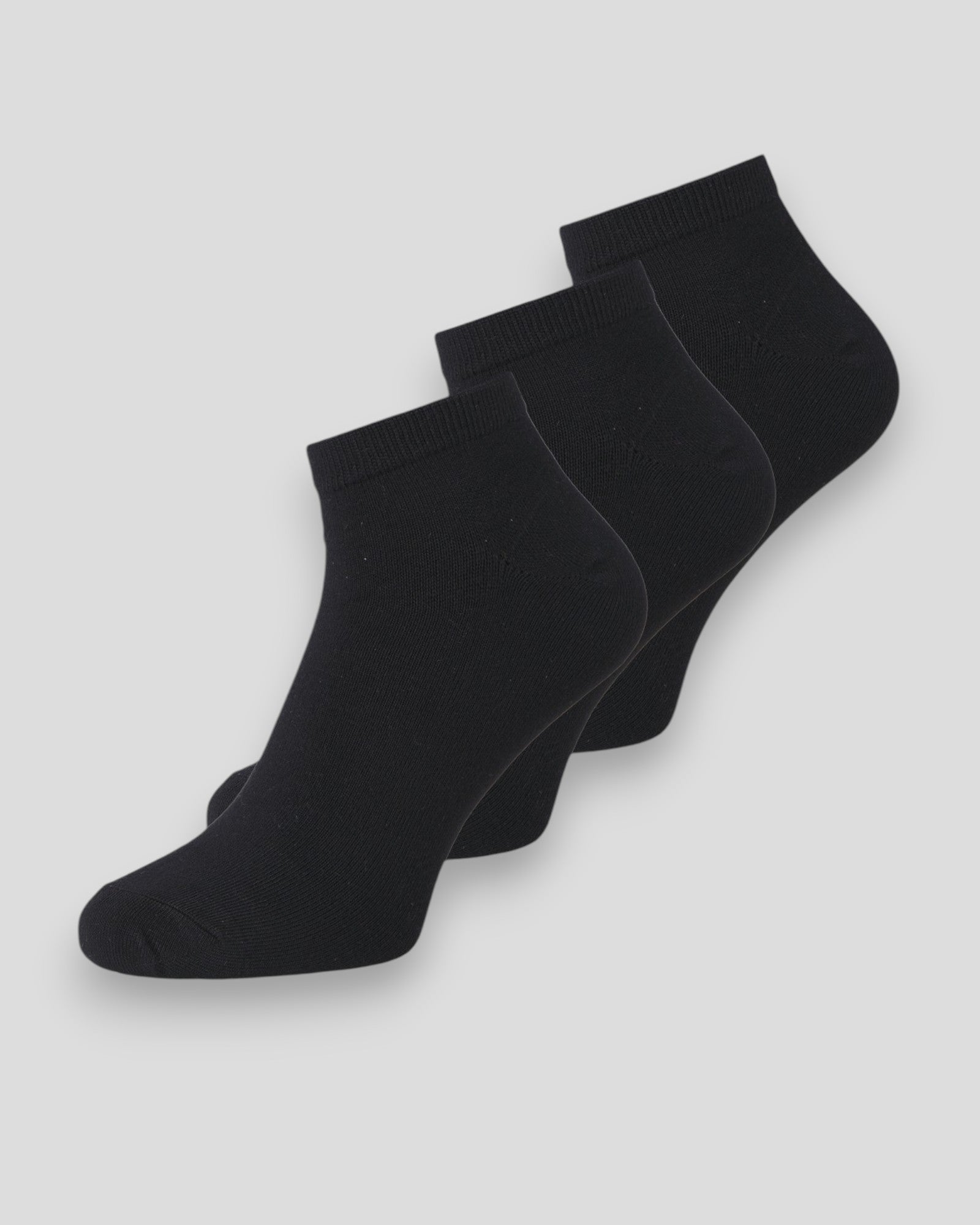 Basic Bamboo Short Socks 3 Pack - Black