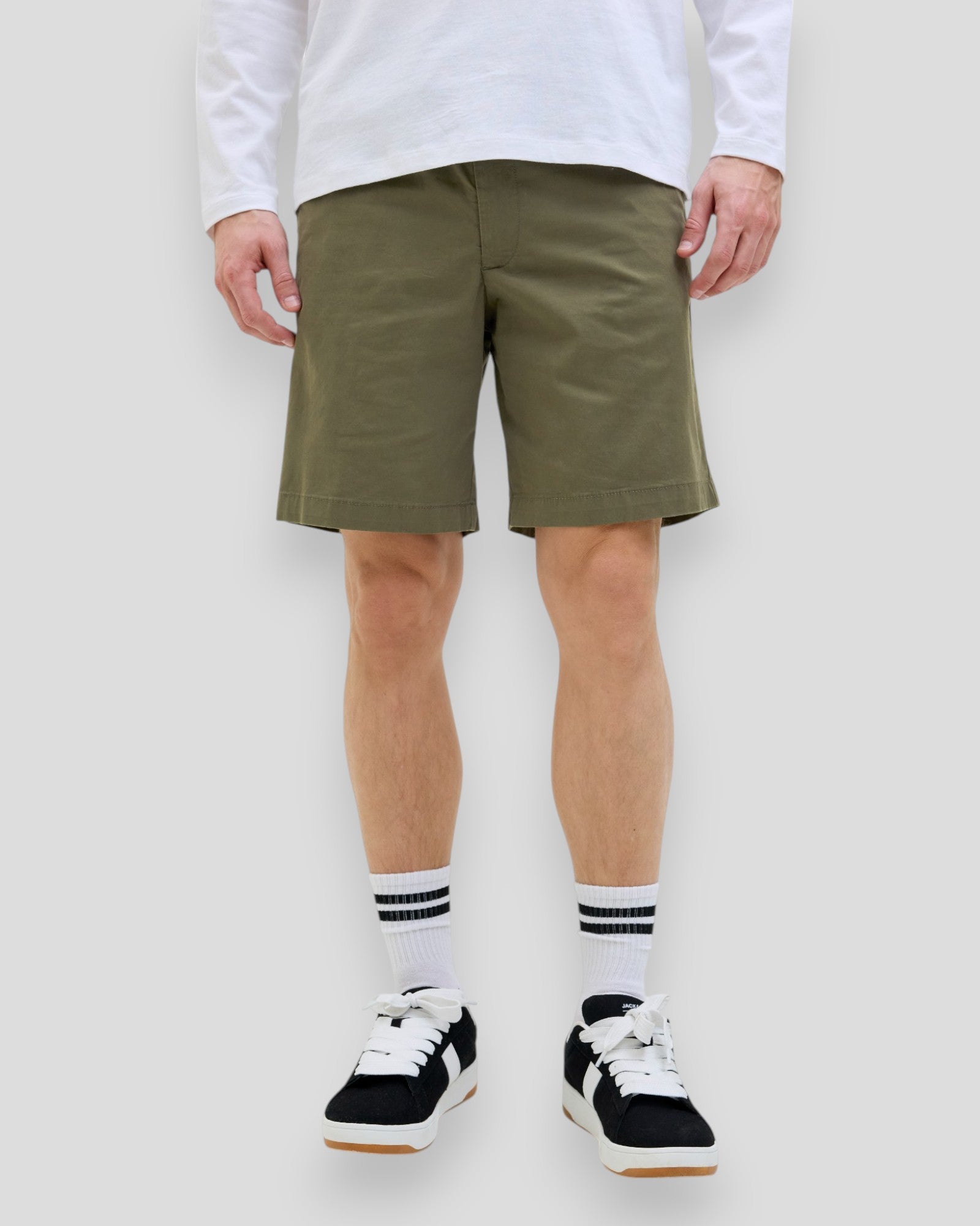 Jaiden Hybrid Jogger Shorts - Olive Night