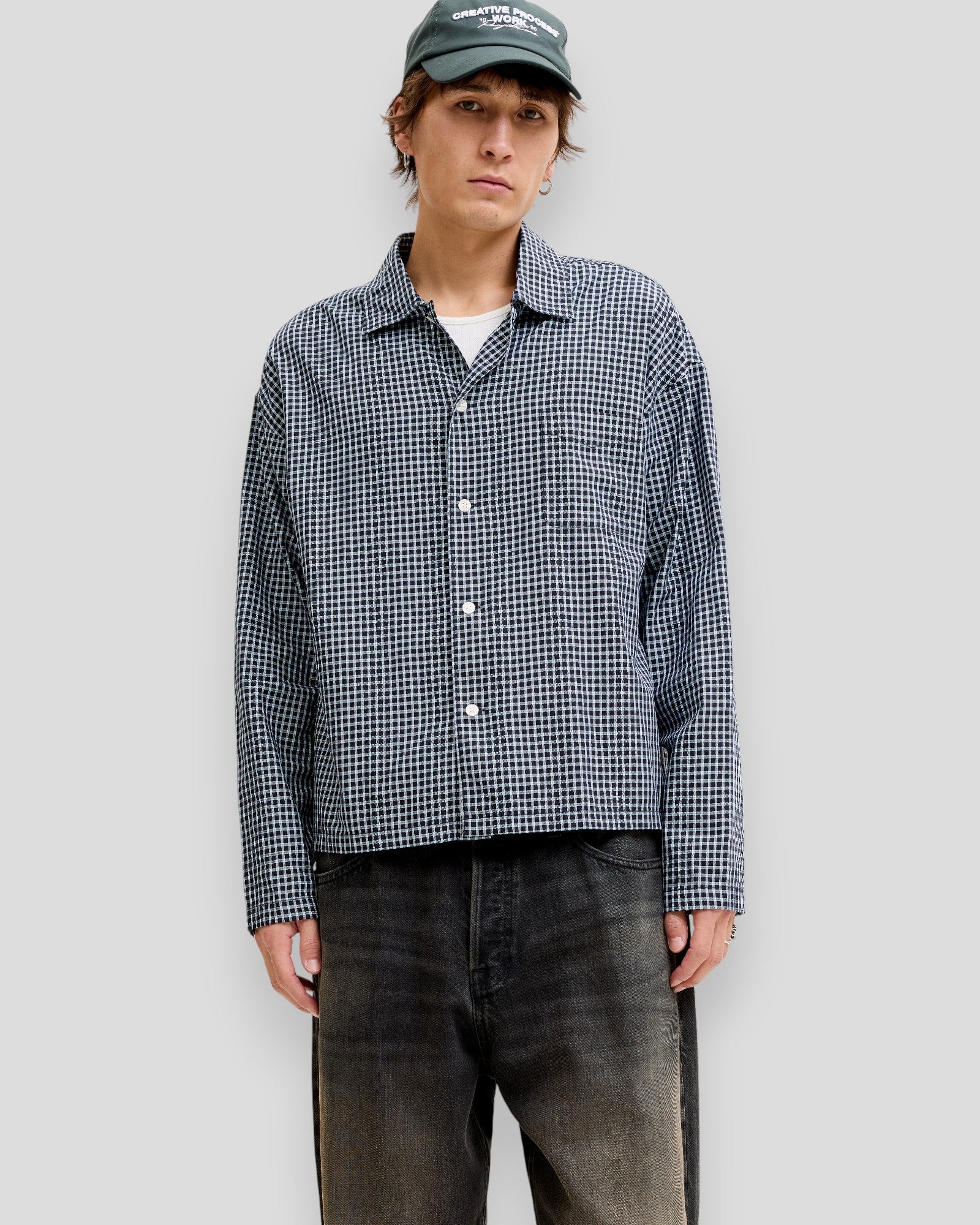 Austin Clean Check Shirt LS - Sky Captain Checks