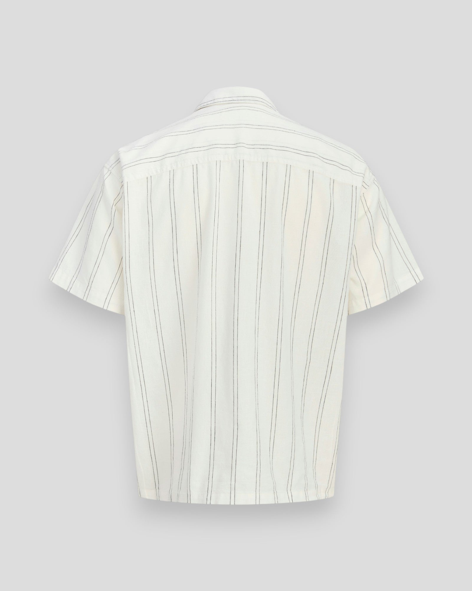 Riveria Linen Blend Shirt SS - Antique White Stripes