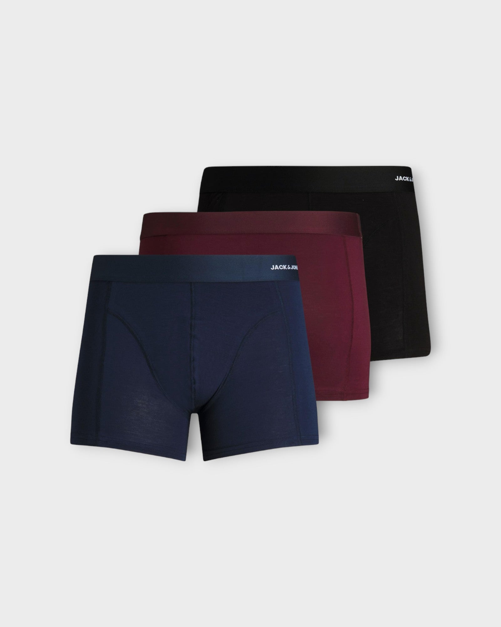 Basic Bambus Tights 6 Pak Port Royale fra Jack and Jones. Lækkert bambus undertøj til mænd i rød blå og sort. Her set forfra.