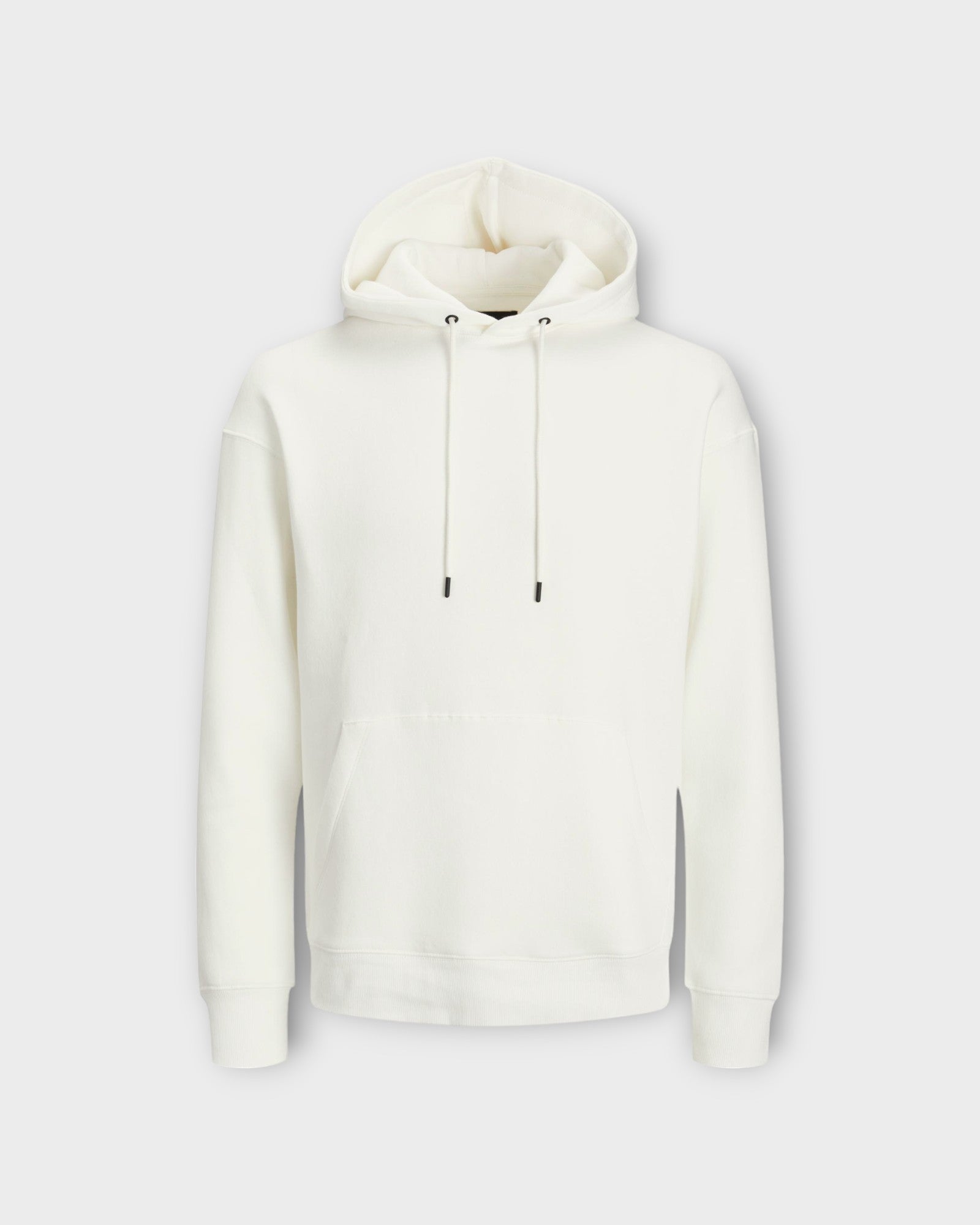 Star Basic Sweat Hood Cloud Dancer. Hvid Jack & Jones Hoodie til Mænd. Her set forfra.