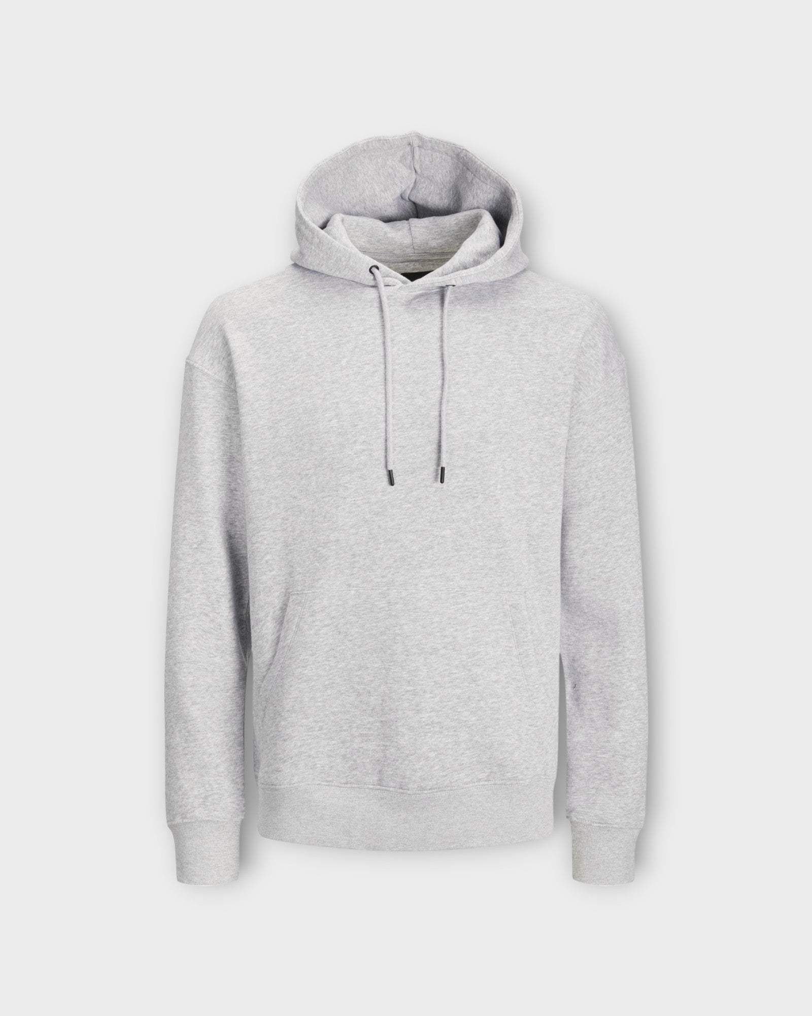 Star Basic Sweat Hood Light Grey Melange. En lækker grå Jack & Jones Hoodie til mænd. Her set forfra.
