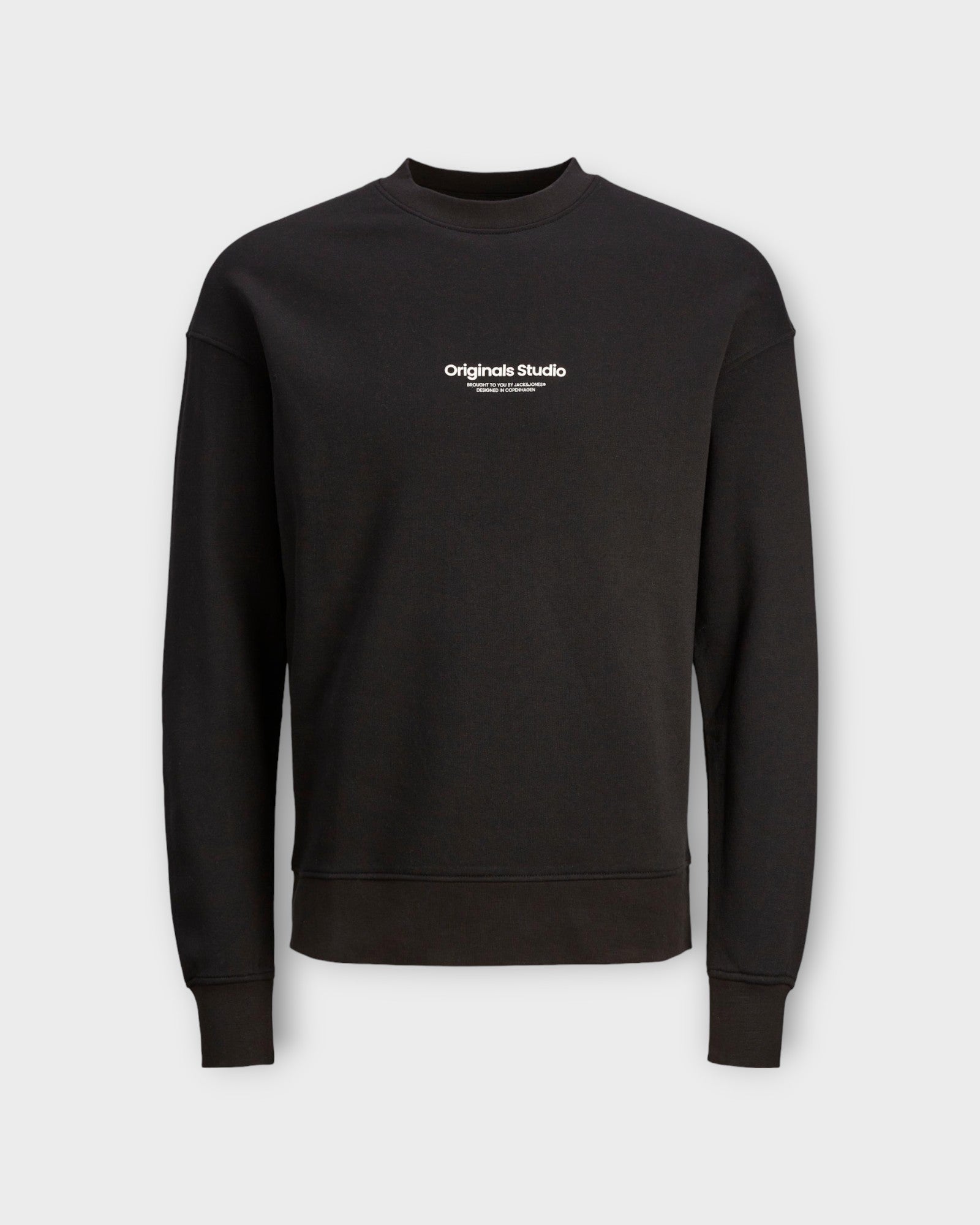 Vesterbro Sweat Crew Neck Black - Sort Jack & Jones Sweatshirt til Mænd. Her set forfra.