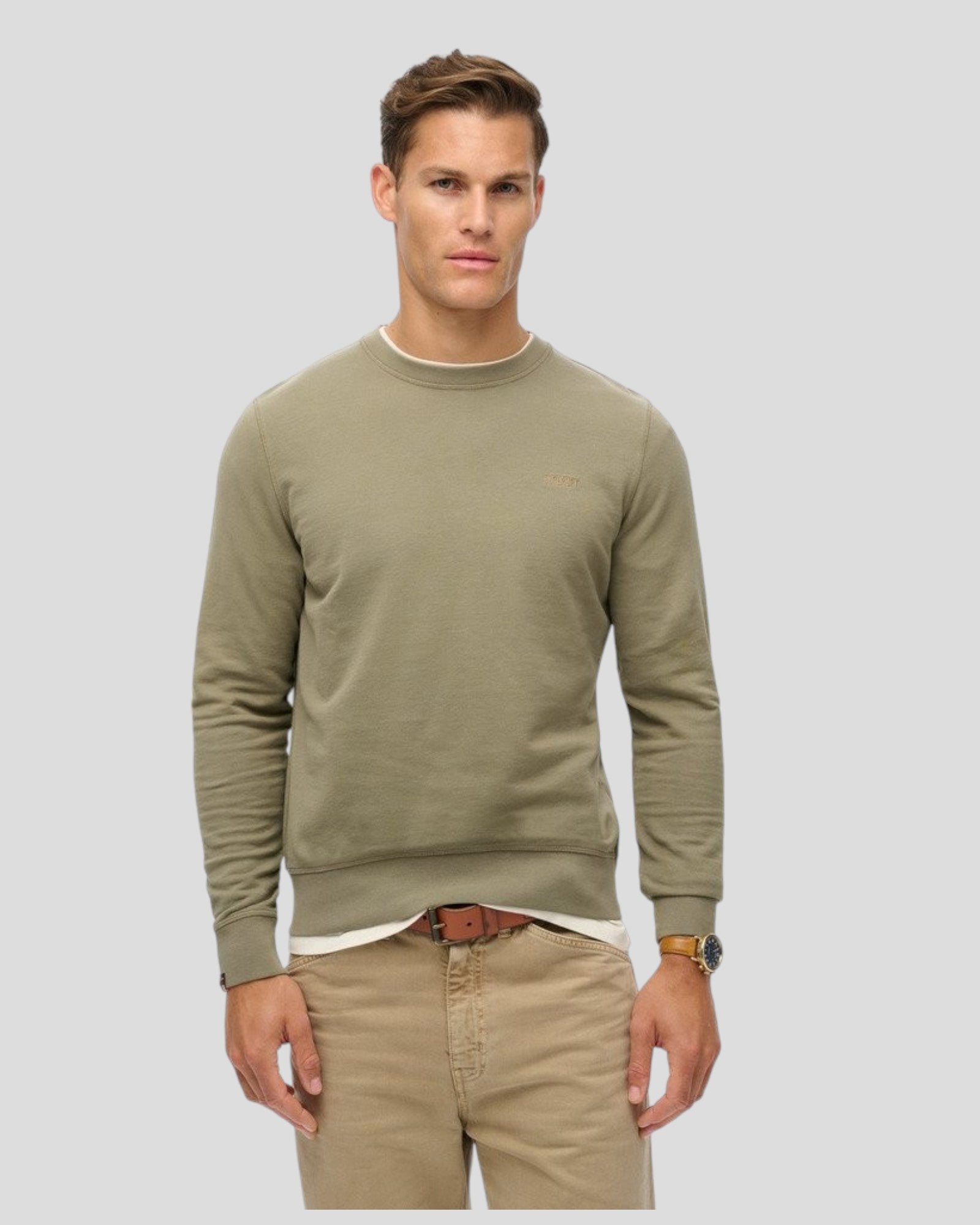 Classic Essential Sweatshirt - Light Khaki Green
