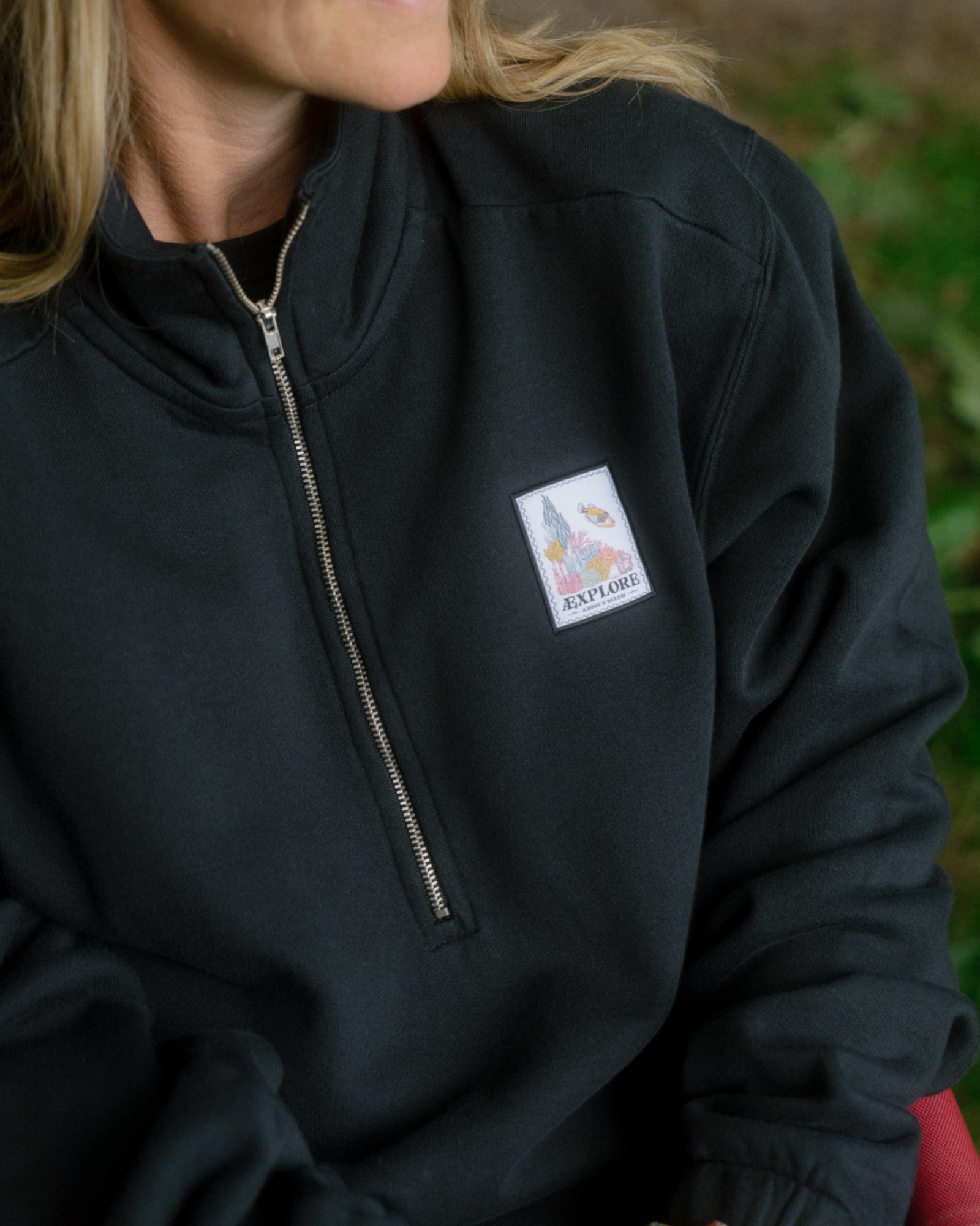 Halfzip w. Wall of Wonder Patch - Moonless Night