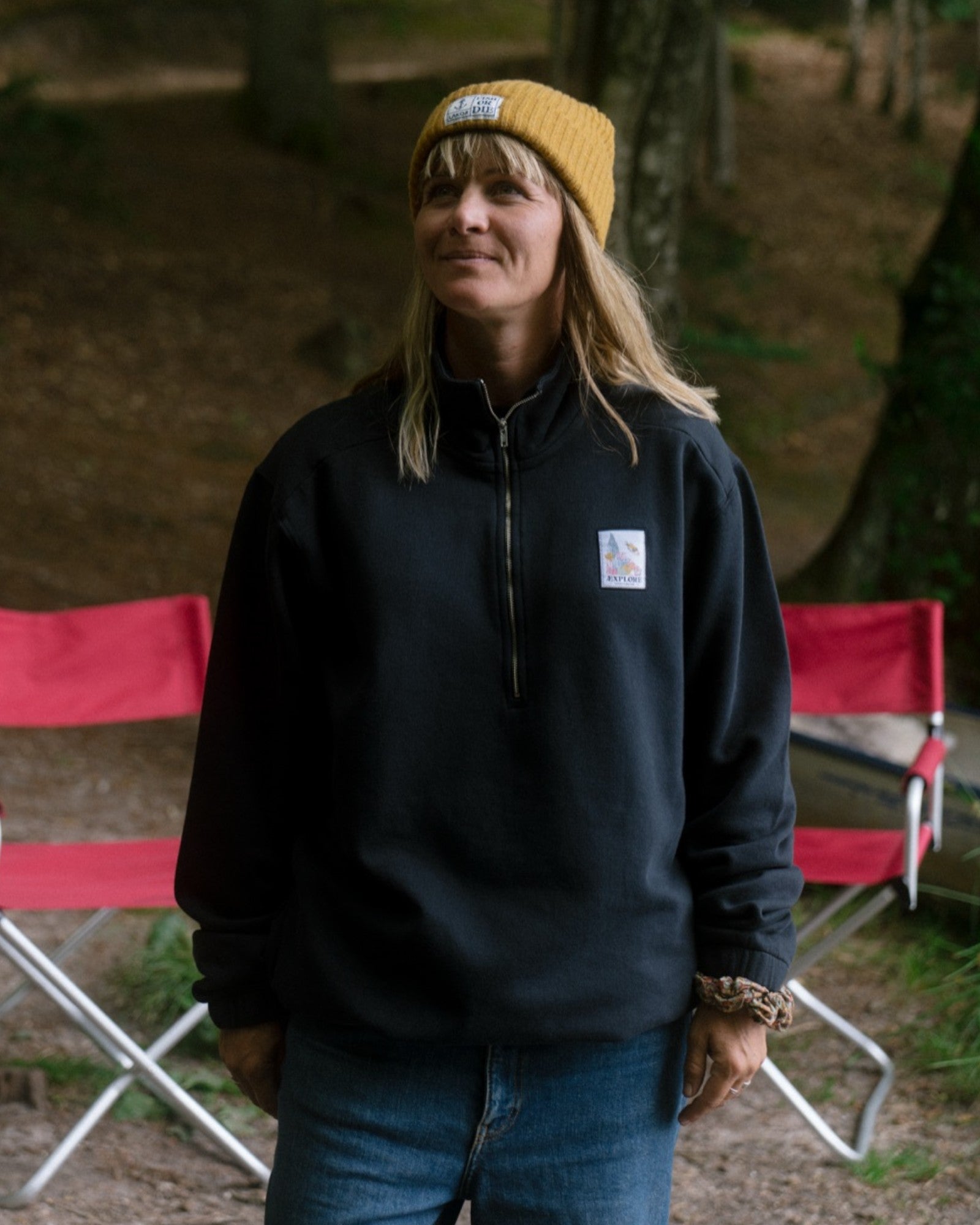 Halfzip w. Wall of Wonder Patch - Moonless Night