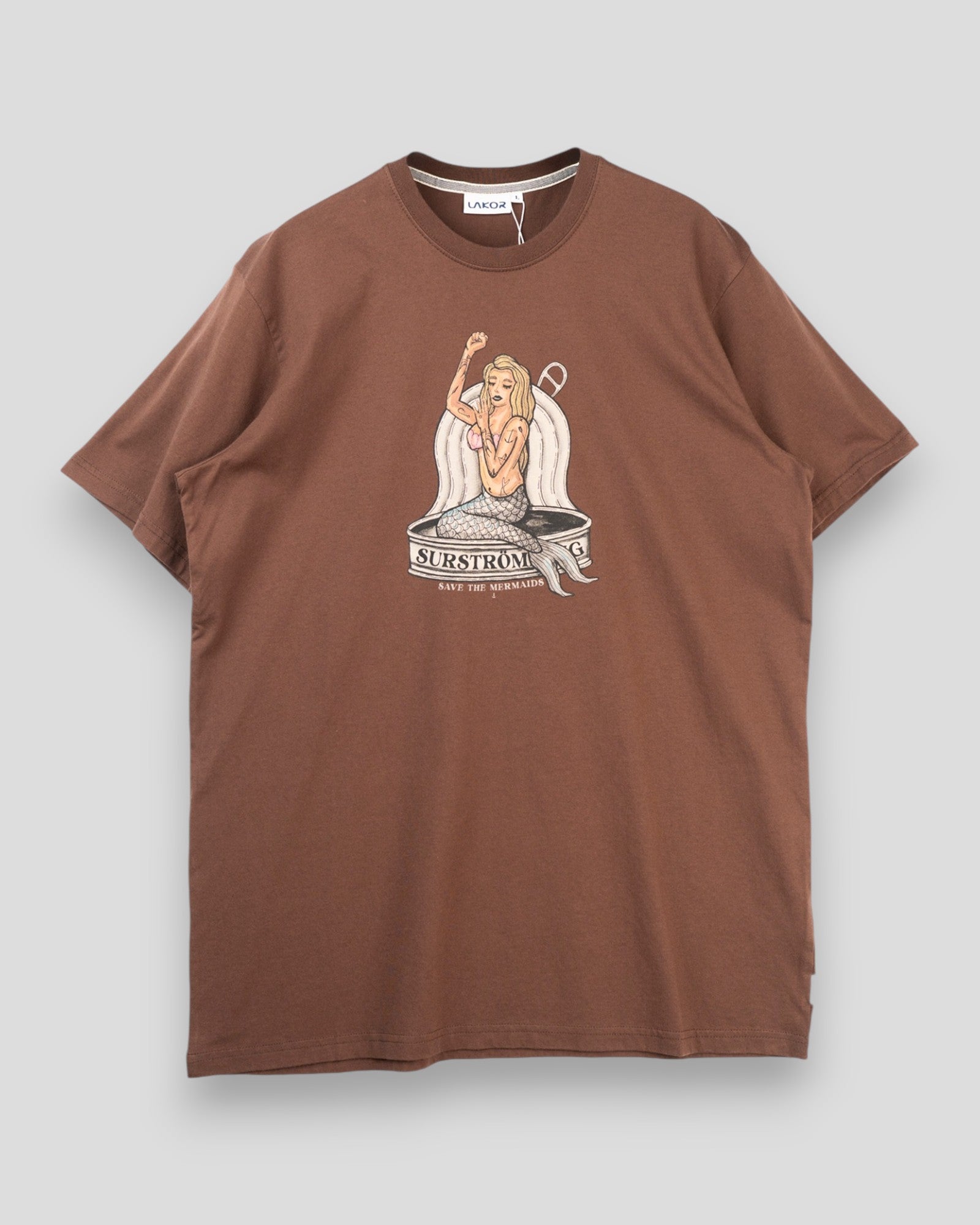 Tinned Mermaid Tee - Chicory Coffee