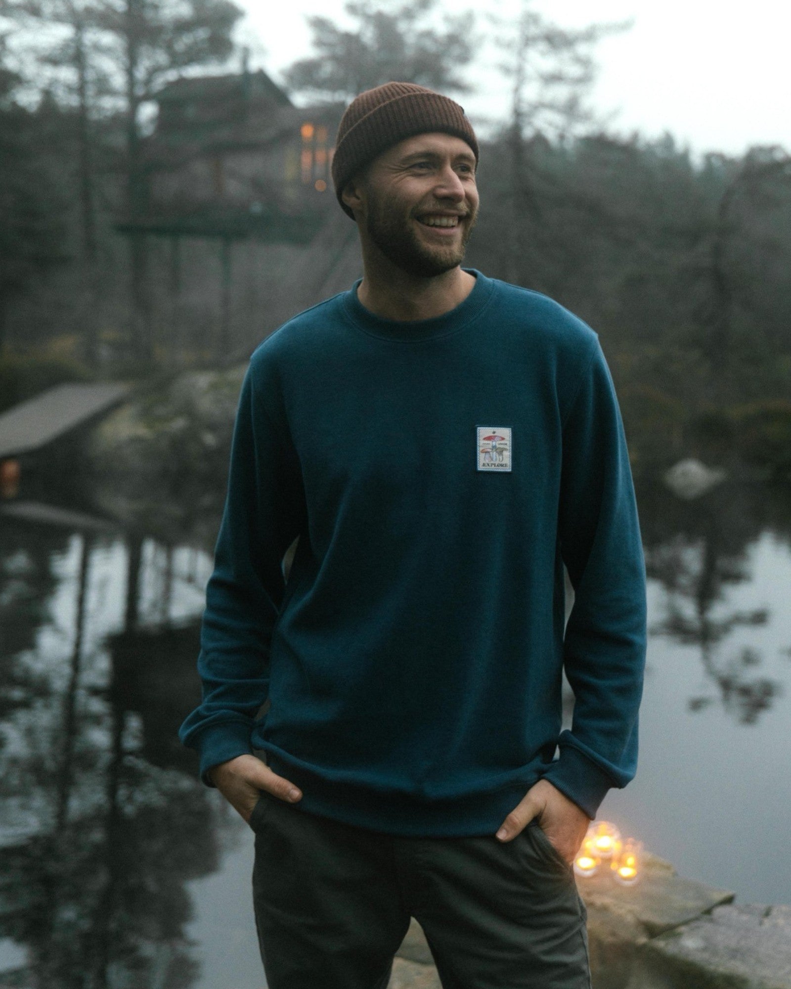 Mushroom Trio Crewneck - Insignia Blue