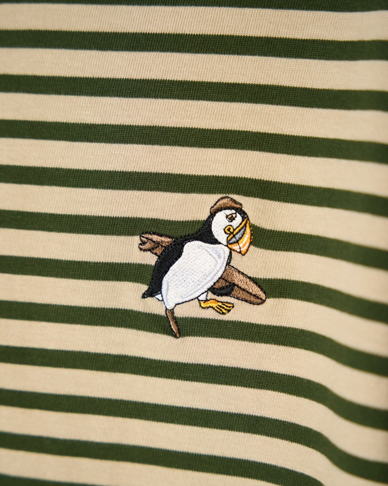 Ahoy! Mini Sea Parrot Surf LS T-shirt - White Pepper/Riffle Green