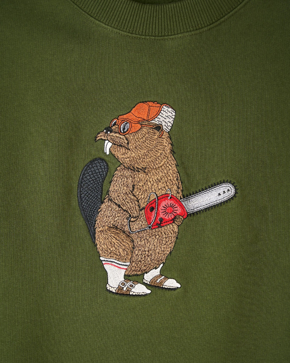 Lazy Lumber Crewneck - Riffle Green