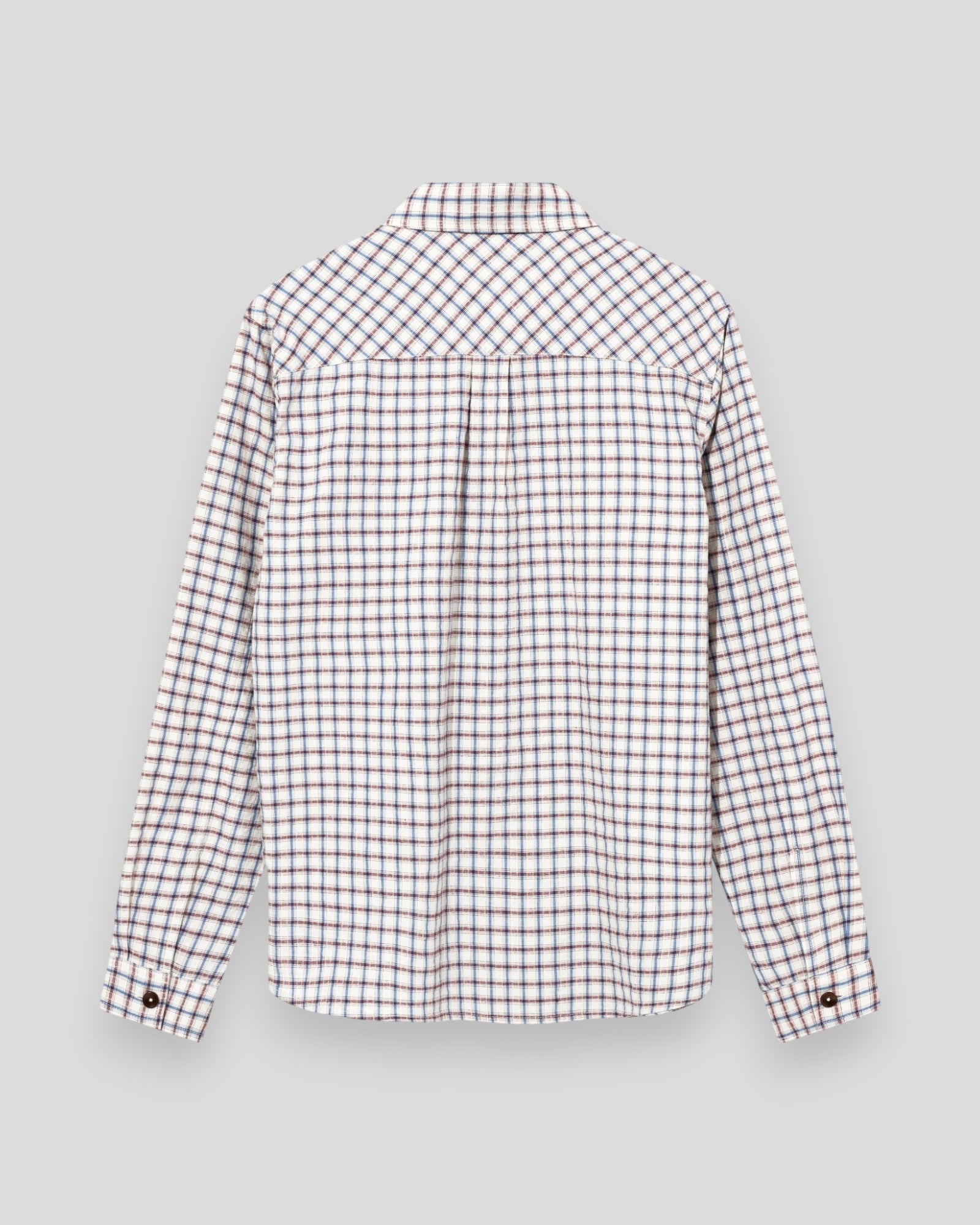 David Spring Check Shirt - Ecru