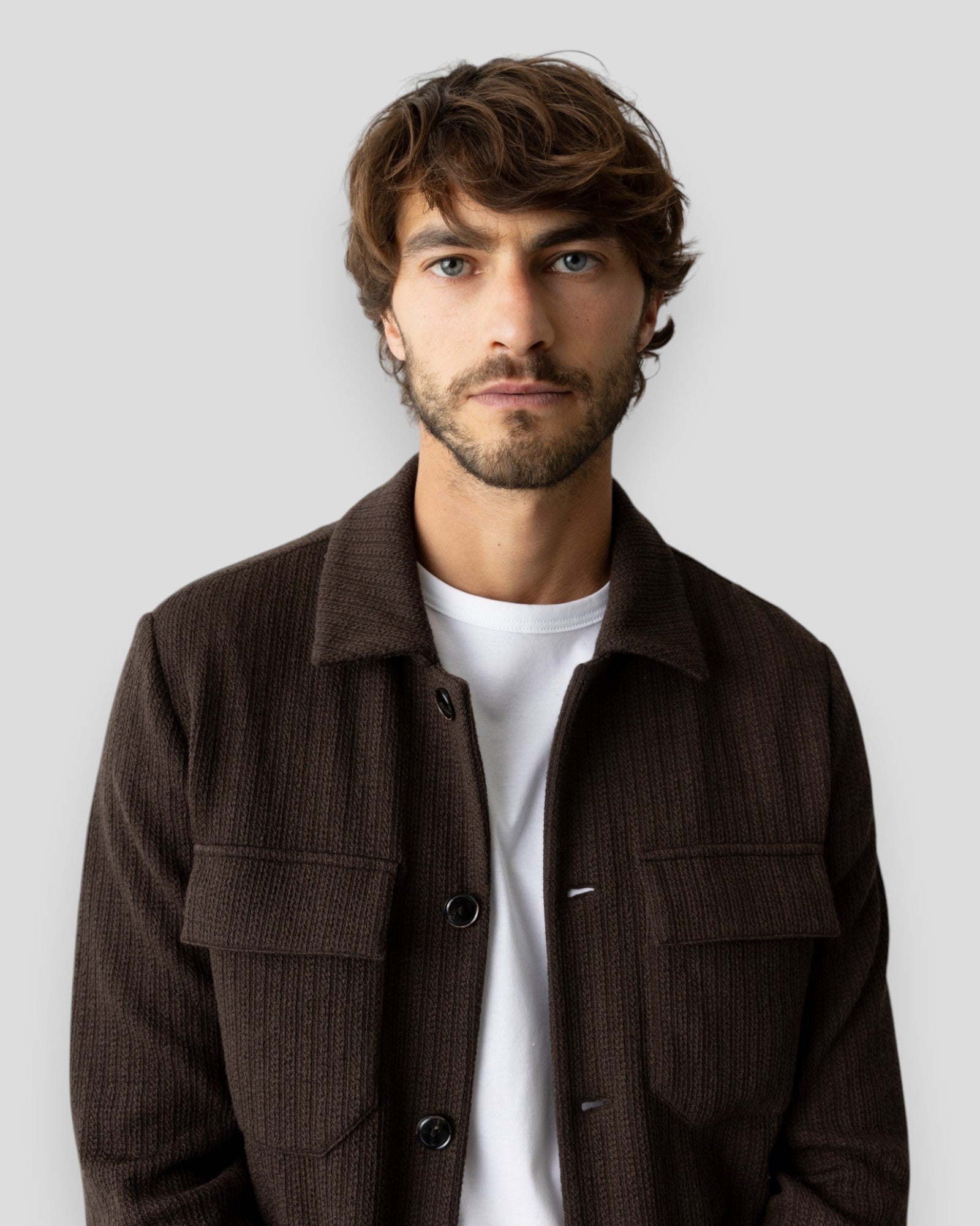 Austin Knit Overshirt - Black Coffee