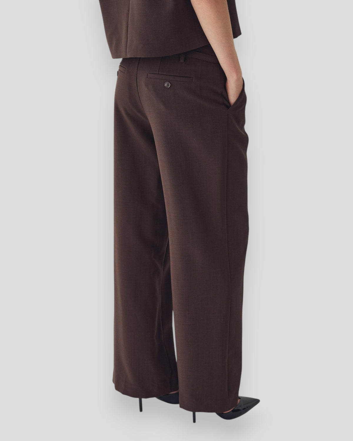 N-Darryl HW Pants - Chocolate