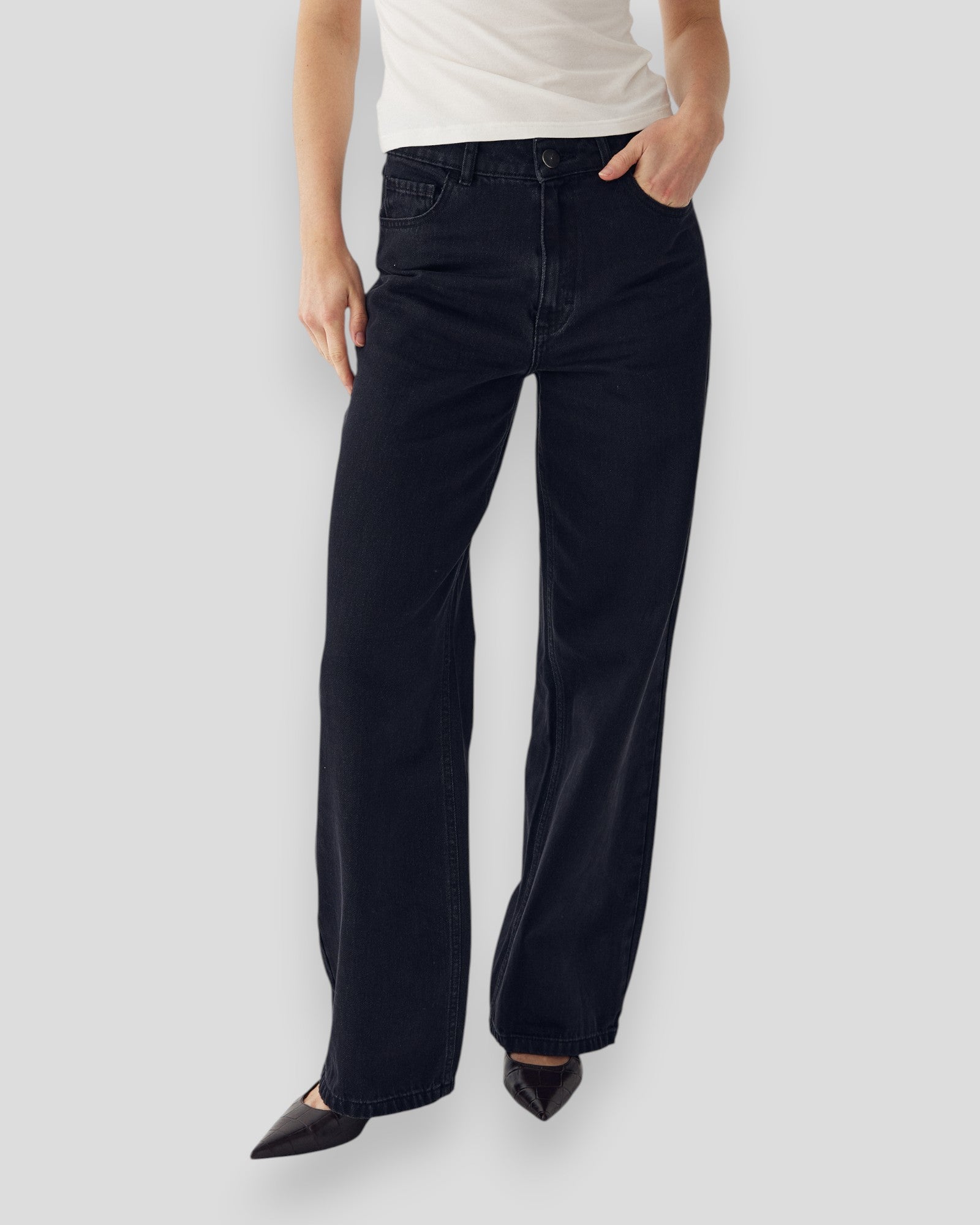 N-Katy MW Jeans - Black Wash
