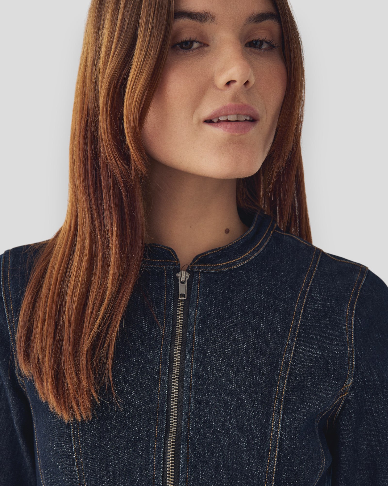 Blue N-Mazie jacket for women by Noella, unwashed denim shirt featuring a casual fit and classic collar.
