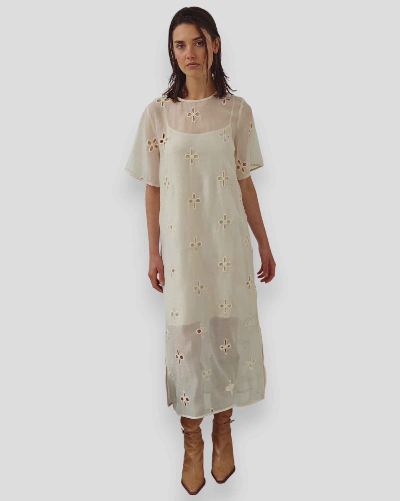 N-Linett Dress - Ivory