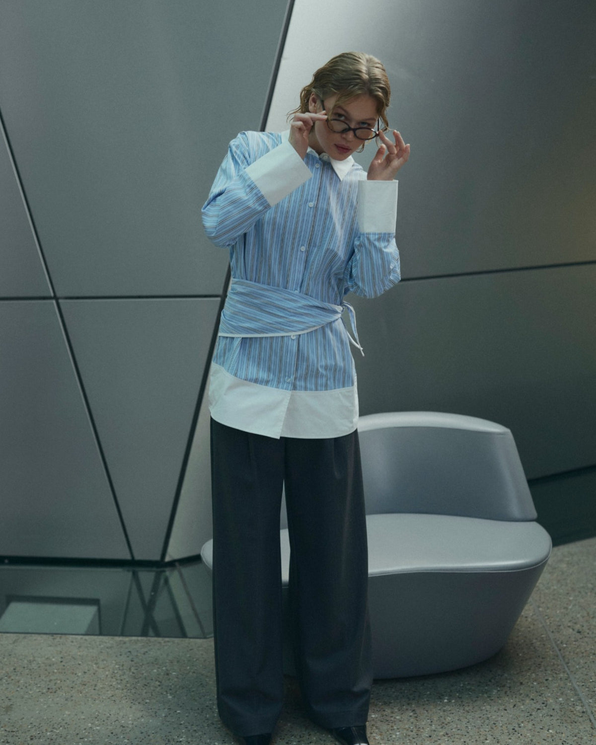 N-Marinelle Shirt - Coetta Blue Stripe