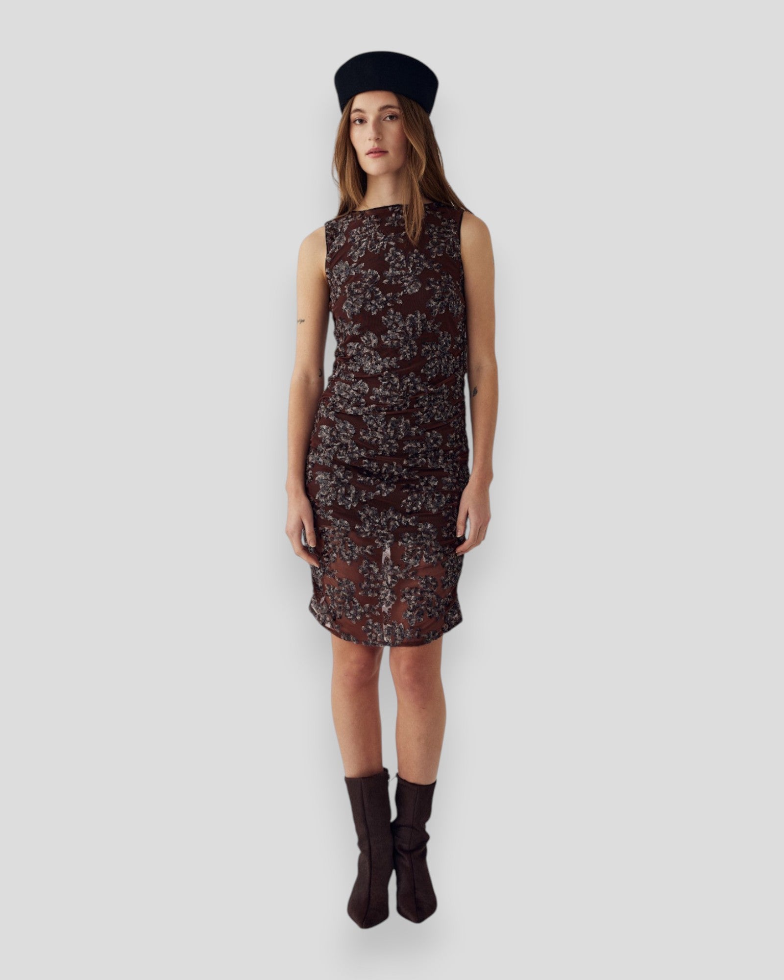 N-Lavinia SH Dress - Medium Brown