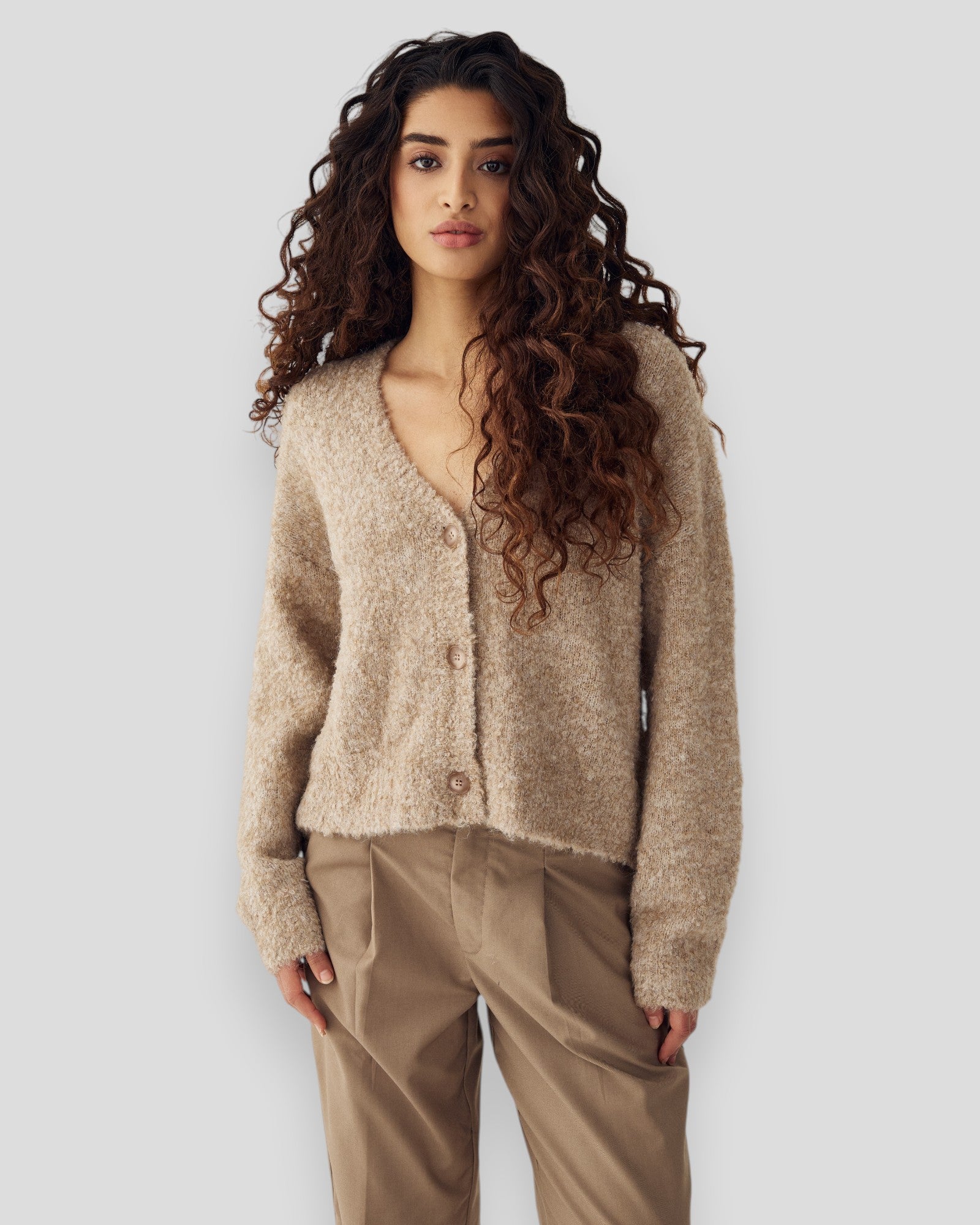 N-Mertis Knit Cardigan - Sand
