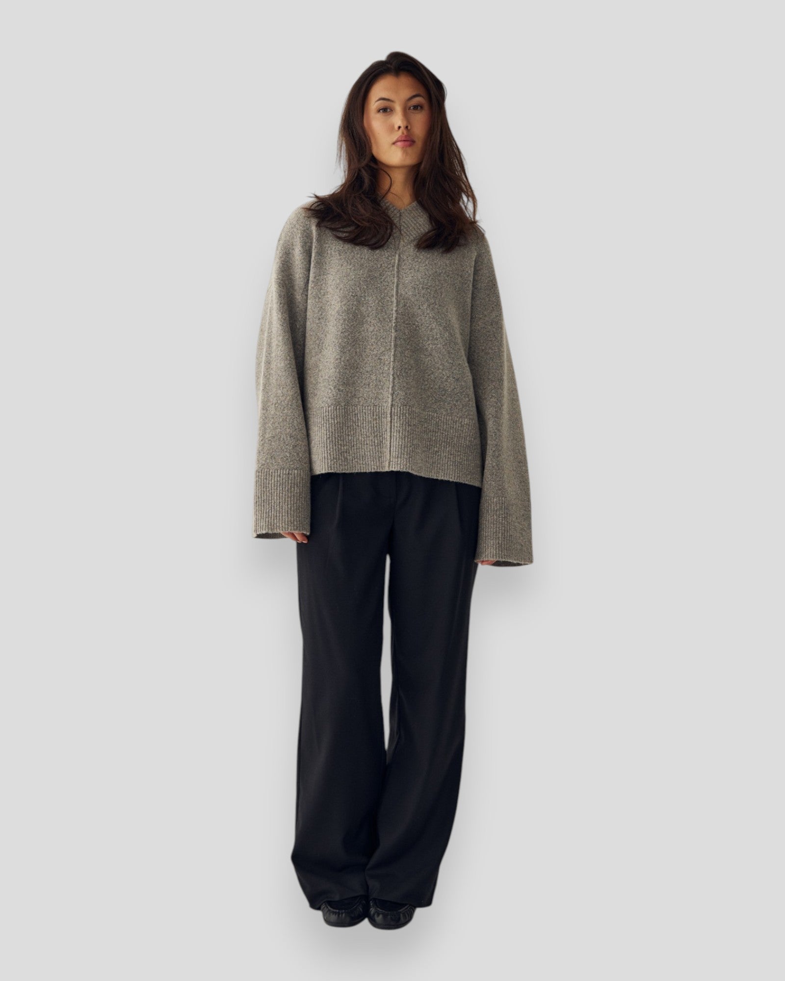 N-Maidie Knit - Dark Sand Melange