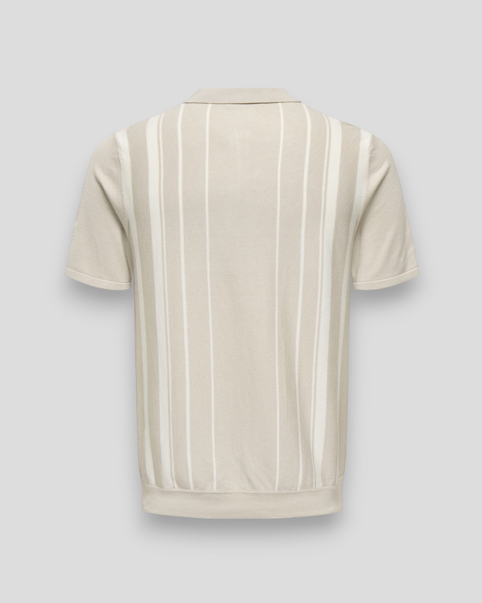 Wyler Max Life Regular Zip Polo Knit - Silver Lining/Cloud Dancer