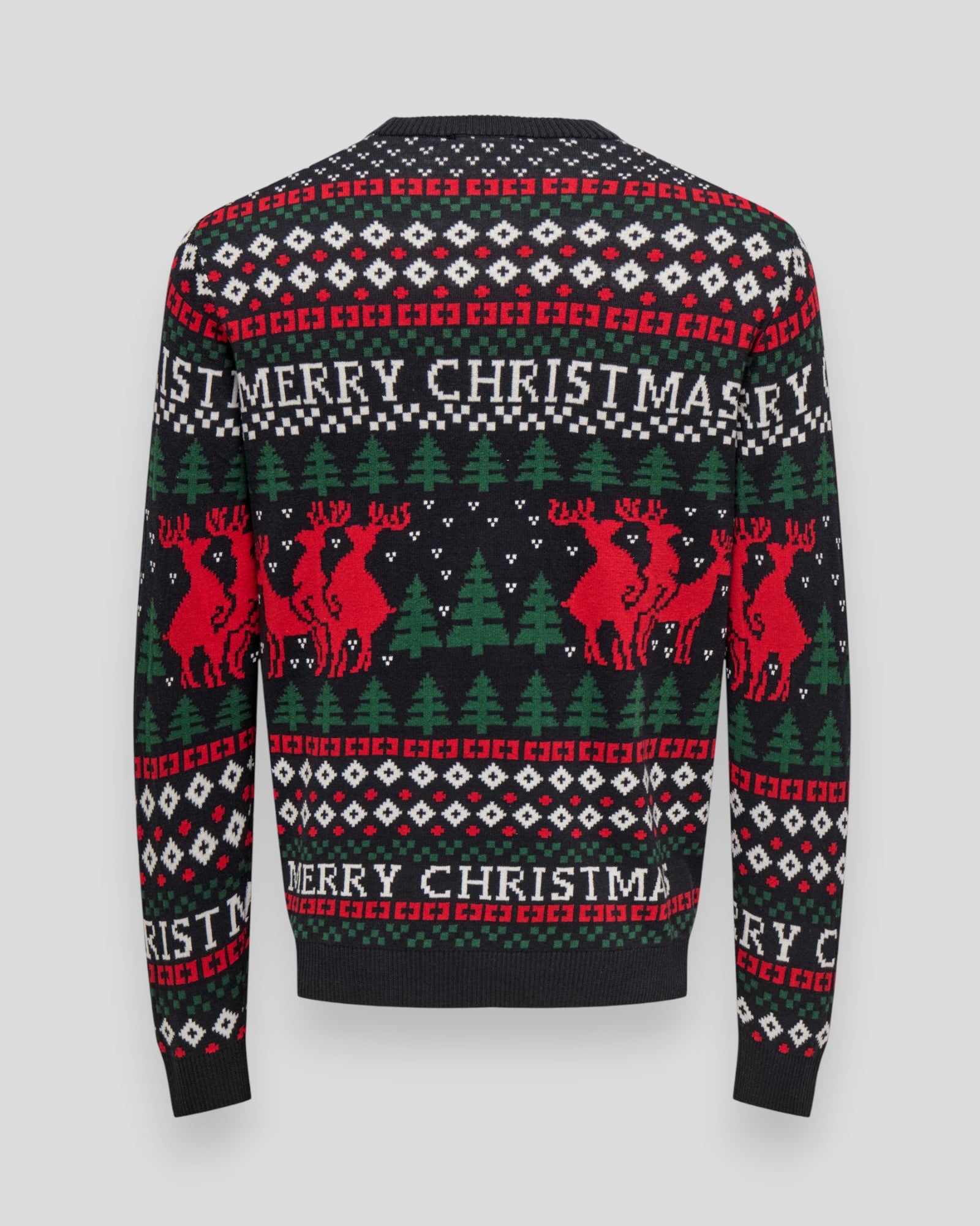 X-Max Regular Deer Crew Knit - Dark Navy