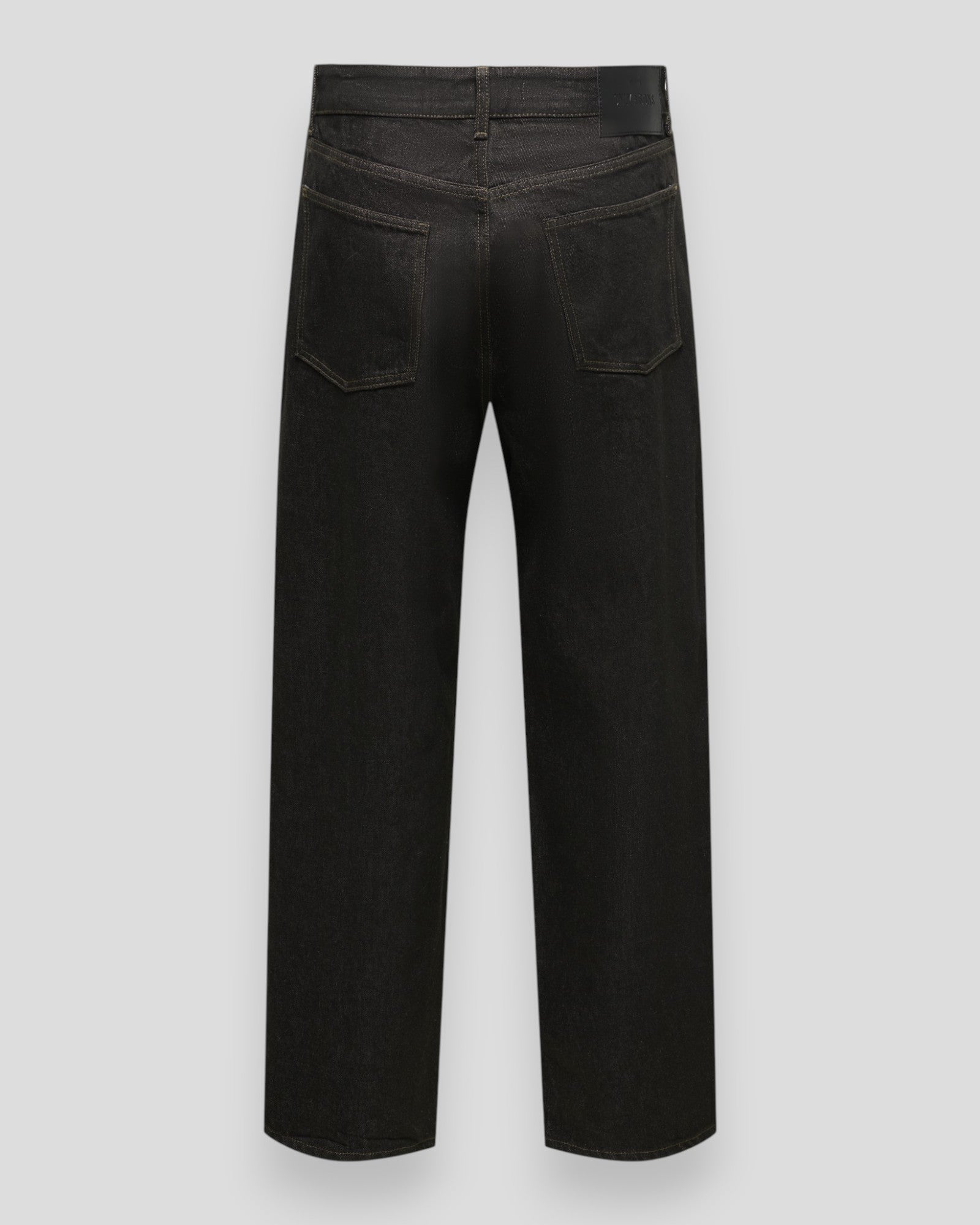 Fade Loose Brown 9479 Dot Denim Jeans - Brown Denim Detail